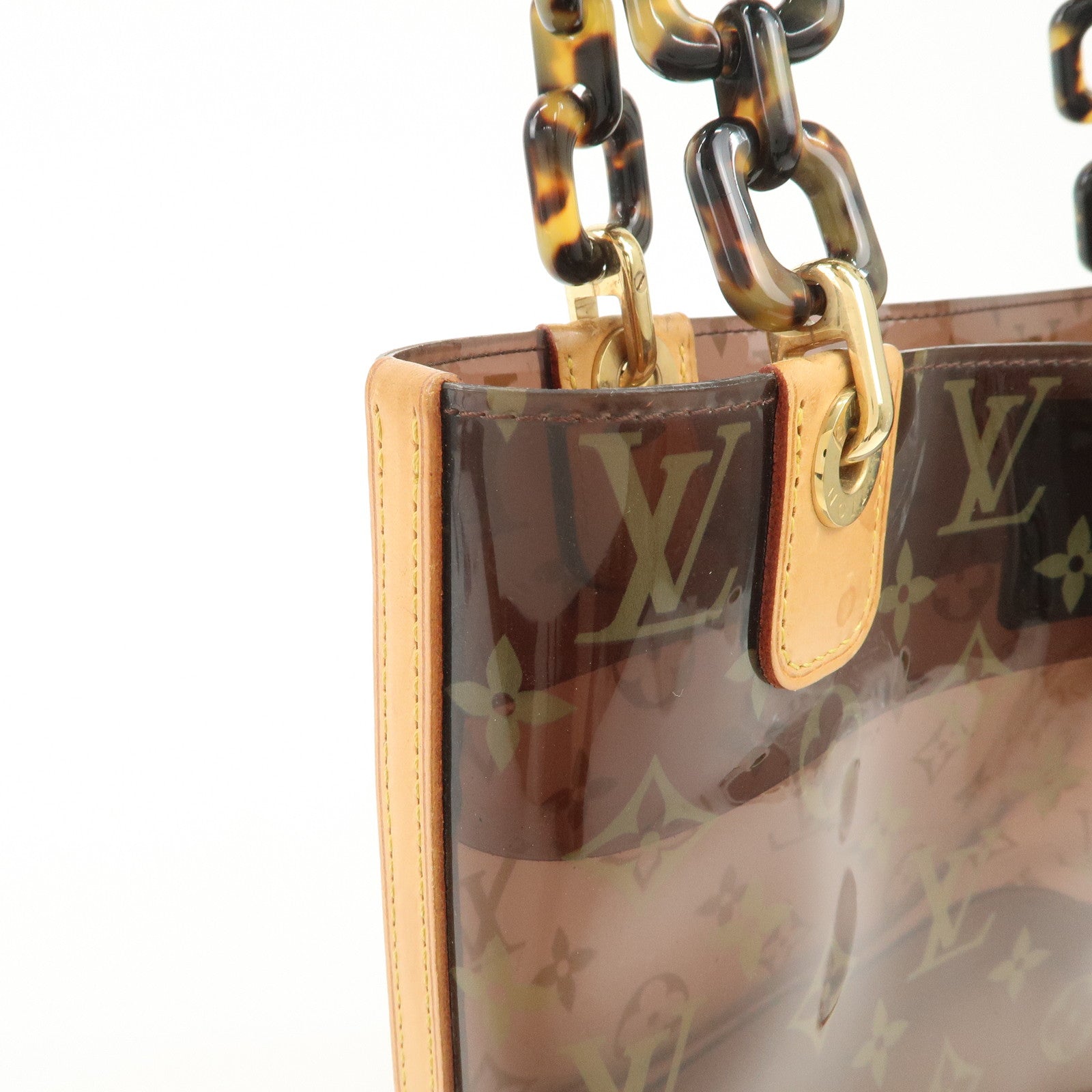 Louis Vuitton Monogram Vinyl Cabas Ambre PM Tote Bag Brown M92502