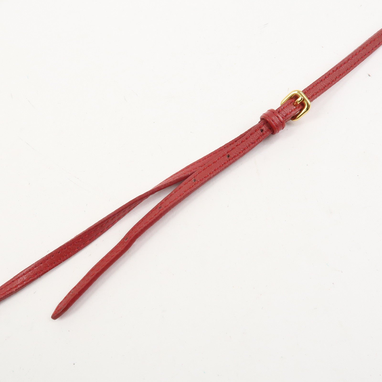 MIU MIU Logo Nappa Leather Shoulder Bag Crossbody Bag Red