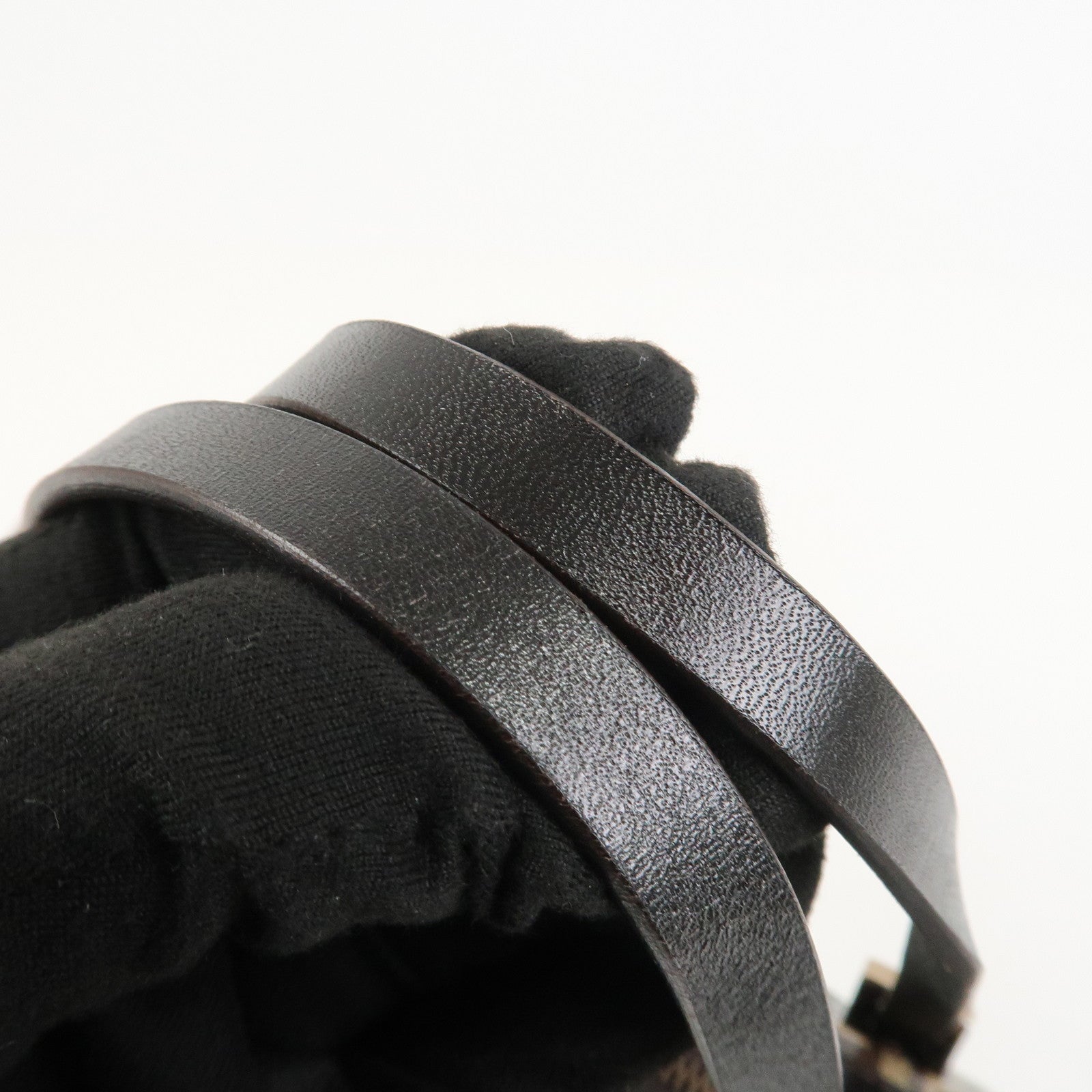 FENDI Zucchino PVC Leather Shoulder Bag Hand Bag Brown 8BL006