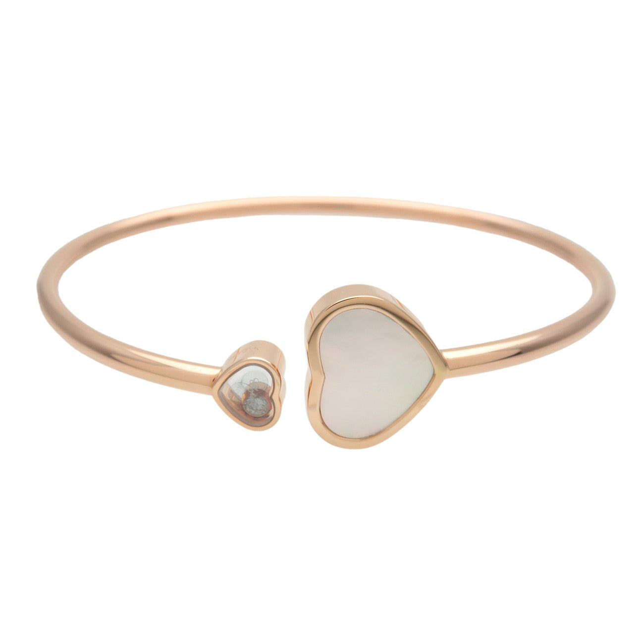 Chopard Happy Heart Diamond Pearl Bangle K18PG Rose Gold 857482