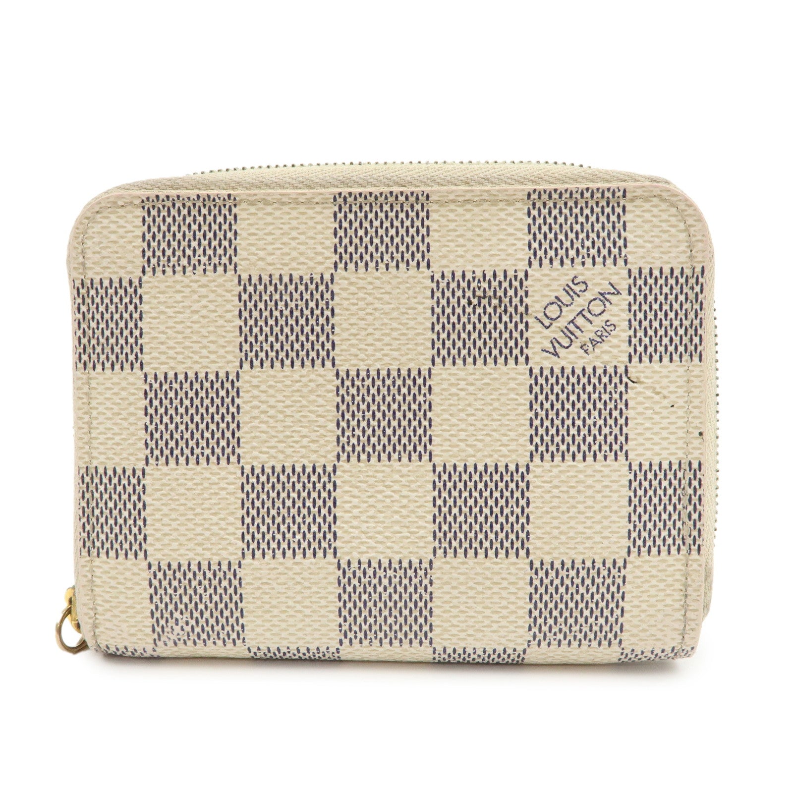 Louis Vuitton Damier Azur Zippy Coin Purse Coin Case Ivory N63069