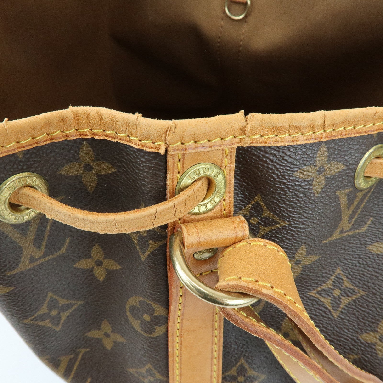 Louis Vuitton Monogram Canvas Petit Noe Shoulder Bag Brown M42226