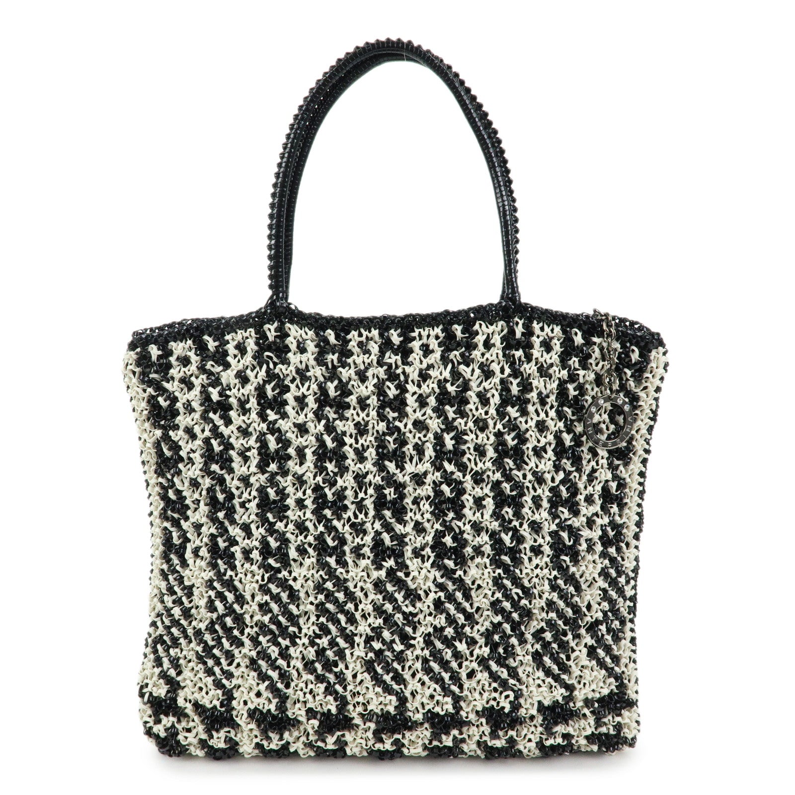 ANTEPRIMA PVC Wire Bag Tote Bag Shoulder Bag Black White