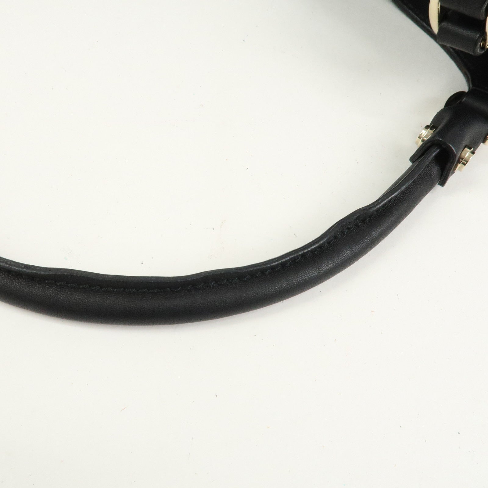 GUCCI Abbey GG Canvas Leather Shoulder Bag Hand Bag Black 189835