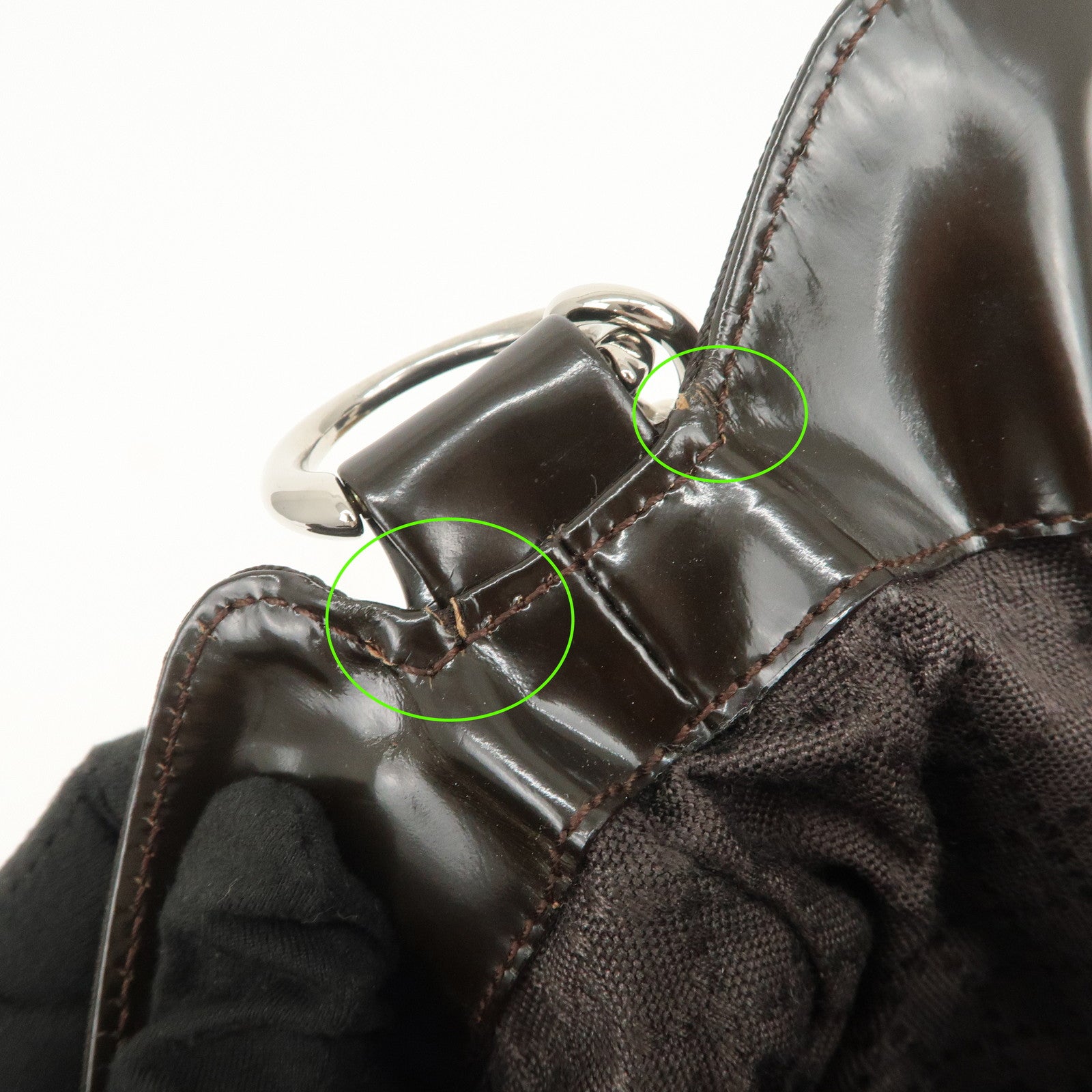 GUCCI Bamboo Nylon Leather 2Way Bag Hand Bag Shoulder Bag 001・2404