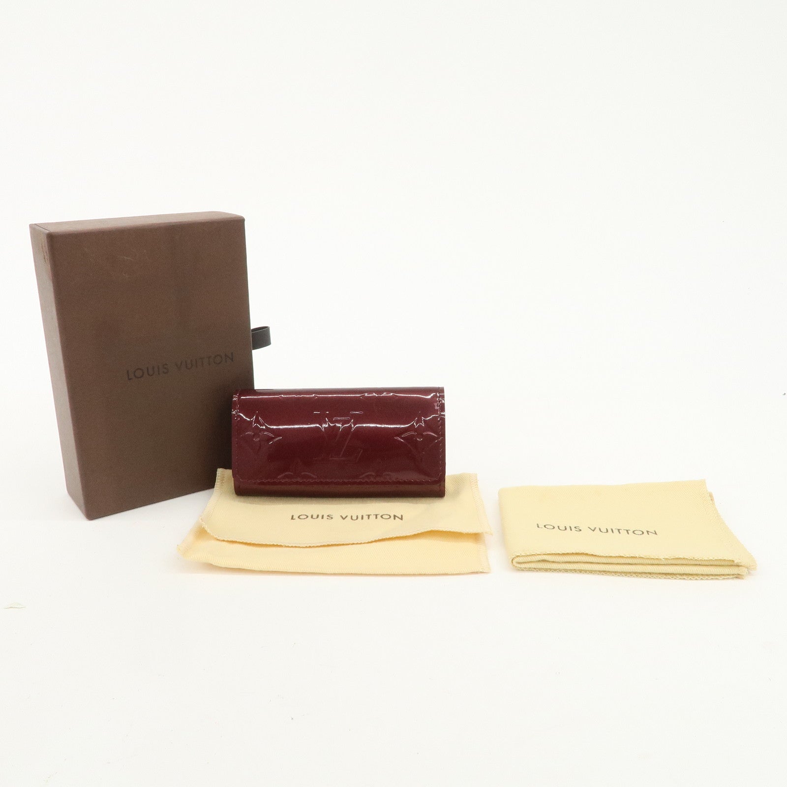 Louis Vuitton Vernis Multicles 4 Key Case Rouge Fauviste M91542