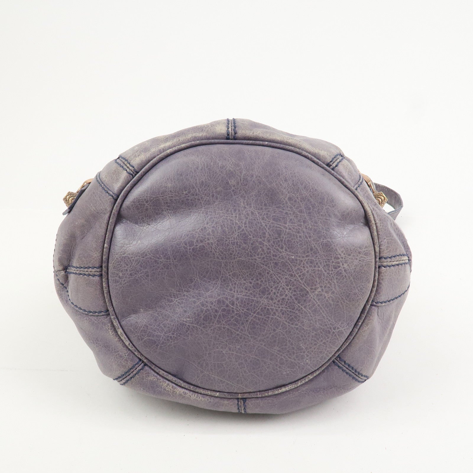 BALENCIAGA The Giant Mini Pompom 2Way Hand Shoulder Bag Gray 285439