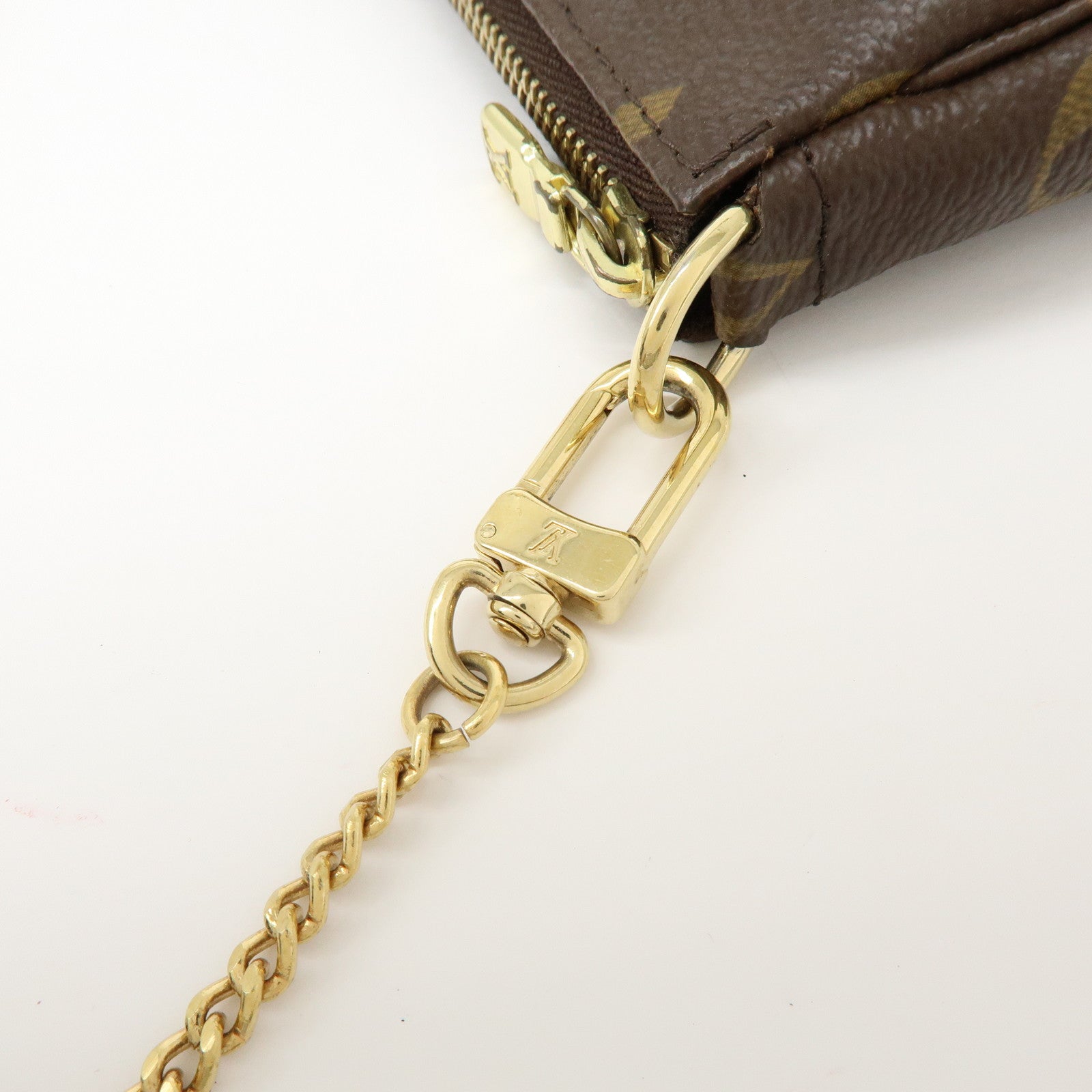 Louis Vuitton Monogram Mini Pochette Accessoires Hand Bag M58009