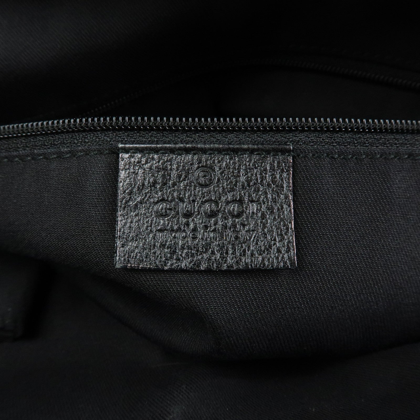 GUCCI Abbey GG Canvas Leather Tote Bag Shoulder Bag Black 141470