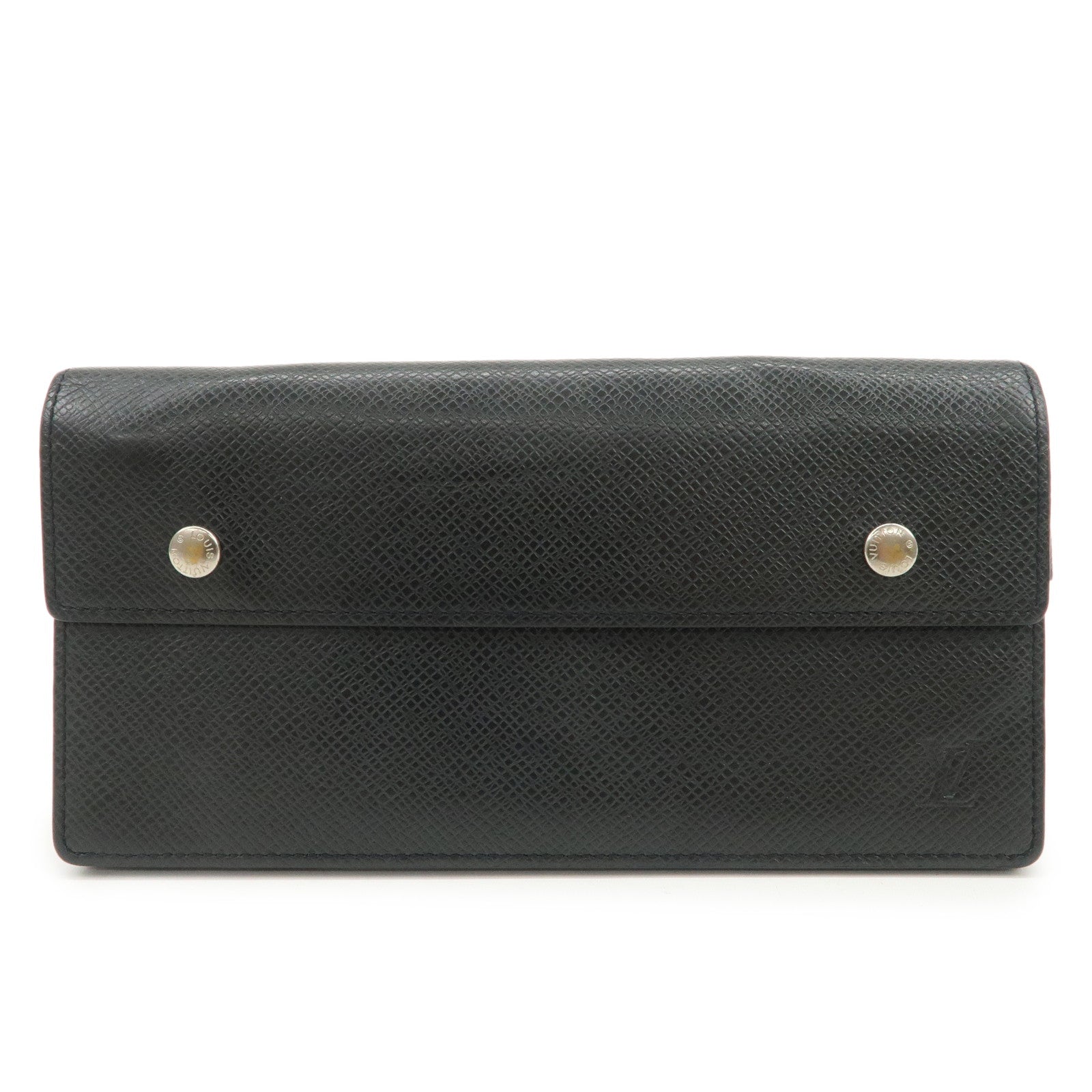 Louis Vuitton Taiga Portefeuille Accordeon Long Wallet Noir M30998
