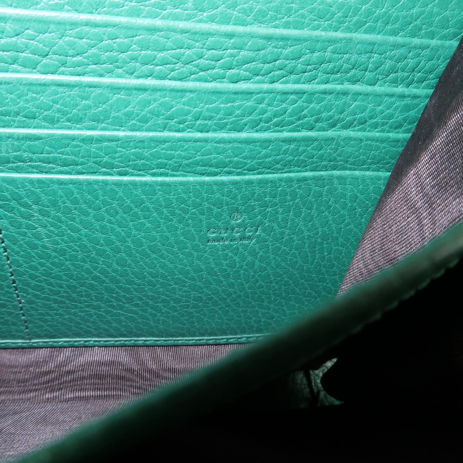 GUCCI Dionysus Leather Chain Shoulder Bag Green 401231