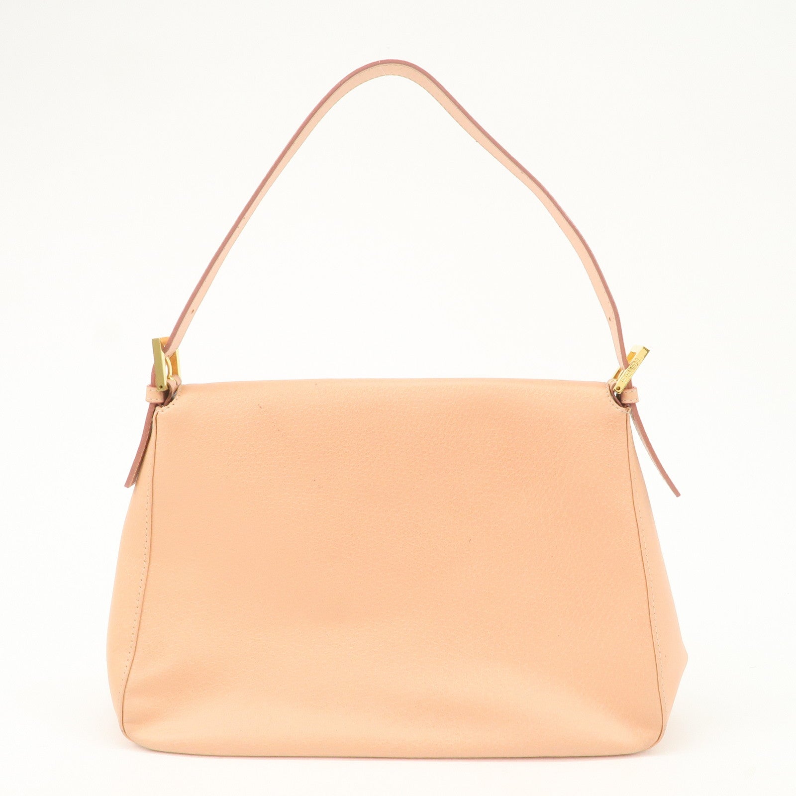 FENDI Mamma Baguette Leather Hand Bag Shoulder Bag Pink 26325