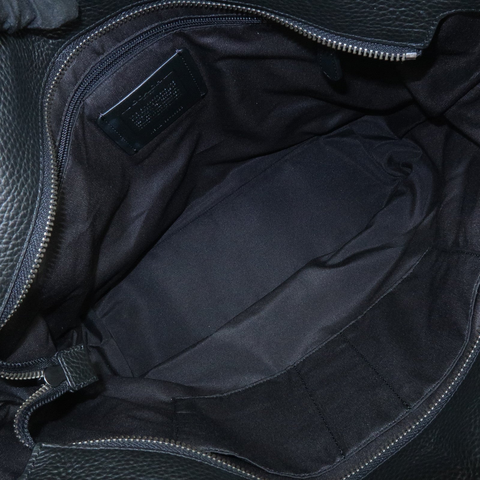 COACH Leather Tote Bag Hand Bag Shoulder Bag Black