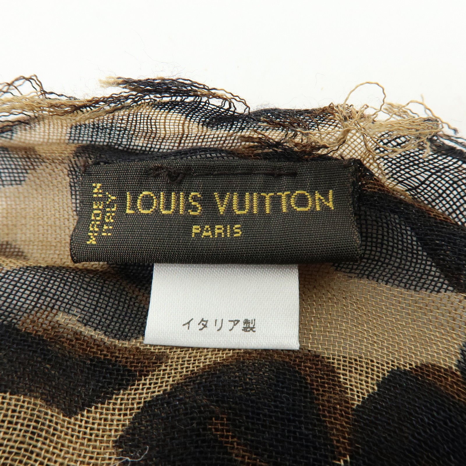 Louis Vuitton Etole Cashmere Silk Scarf Leopard Brown M72215
