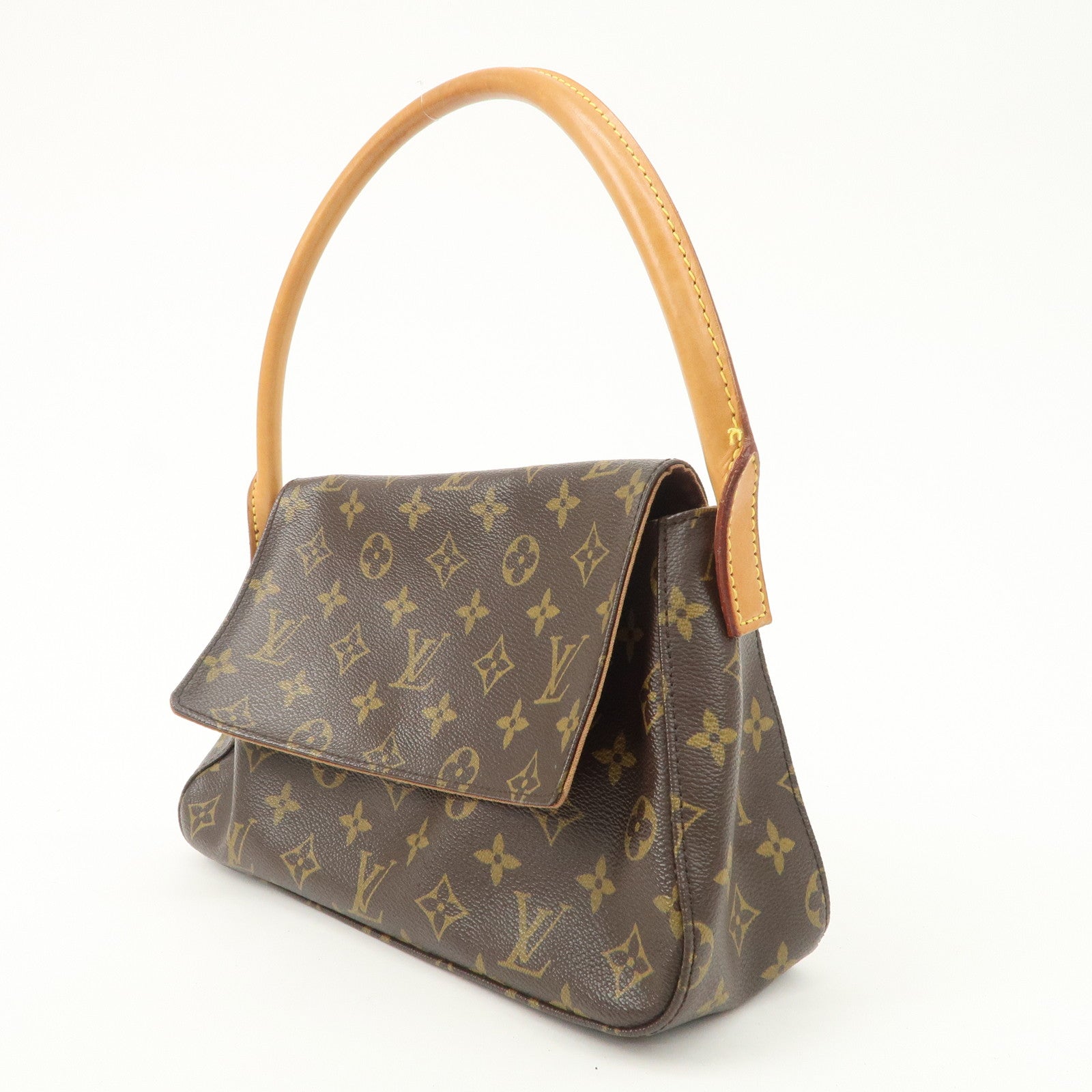 Louis Vuitton Monogram Mini Looping Shoulder Bag Brown M51147 Used