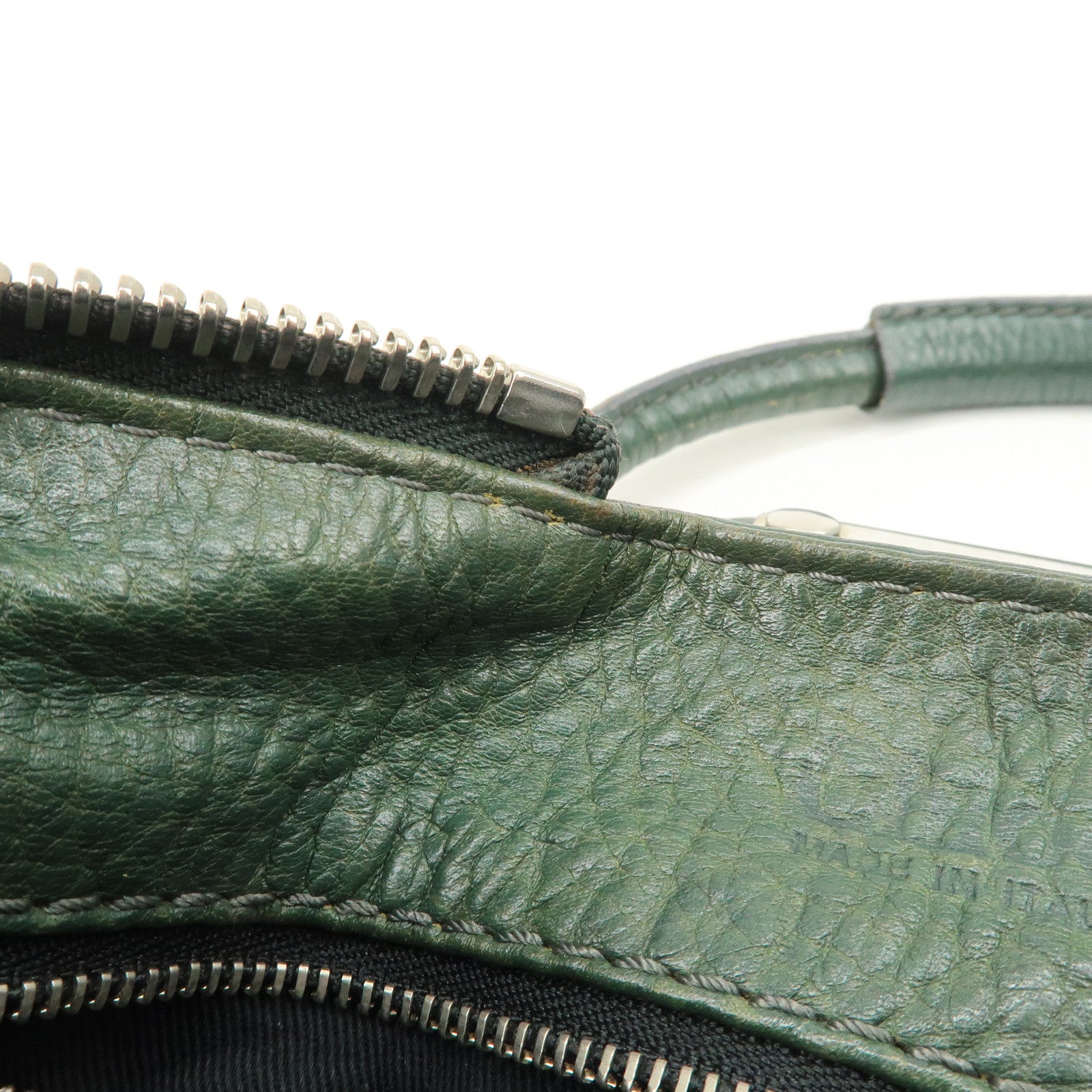 Chloe Padington Leather Hand Bag Shoulder Bag Green - Used