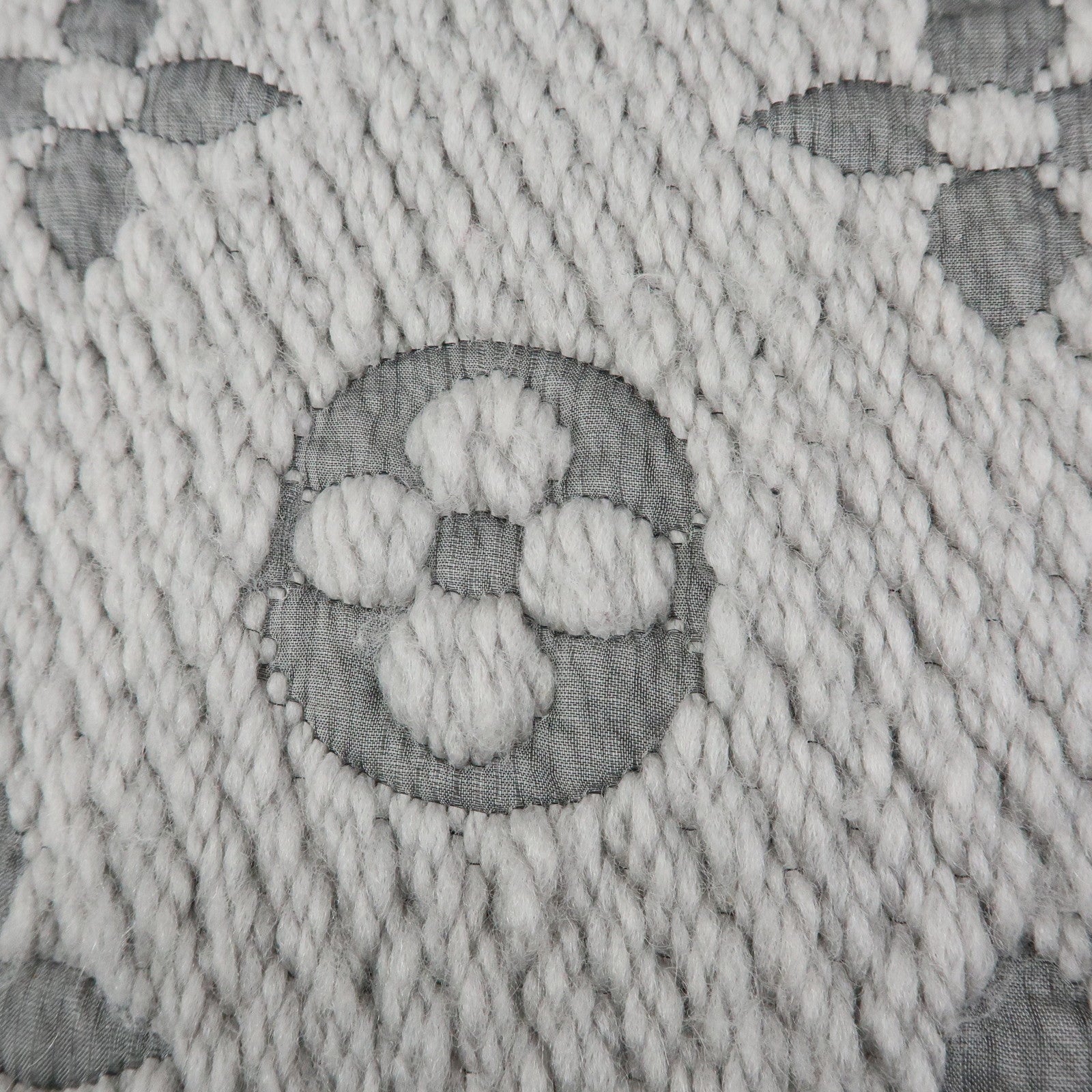 Louis Vuitton Monogram Escharp Logomania Scarf Gris Perle M74742