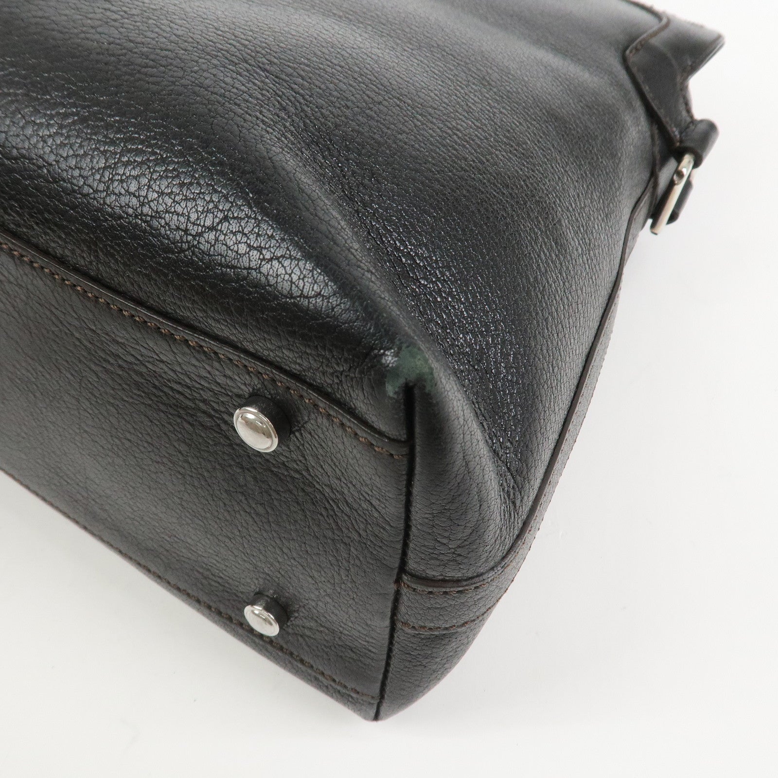 Cartier Marcello Leather Hand Bag Tote Bag Black