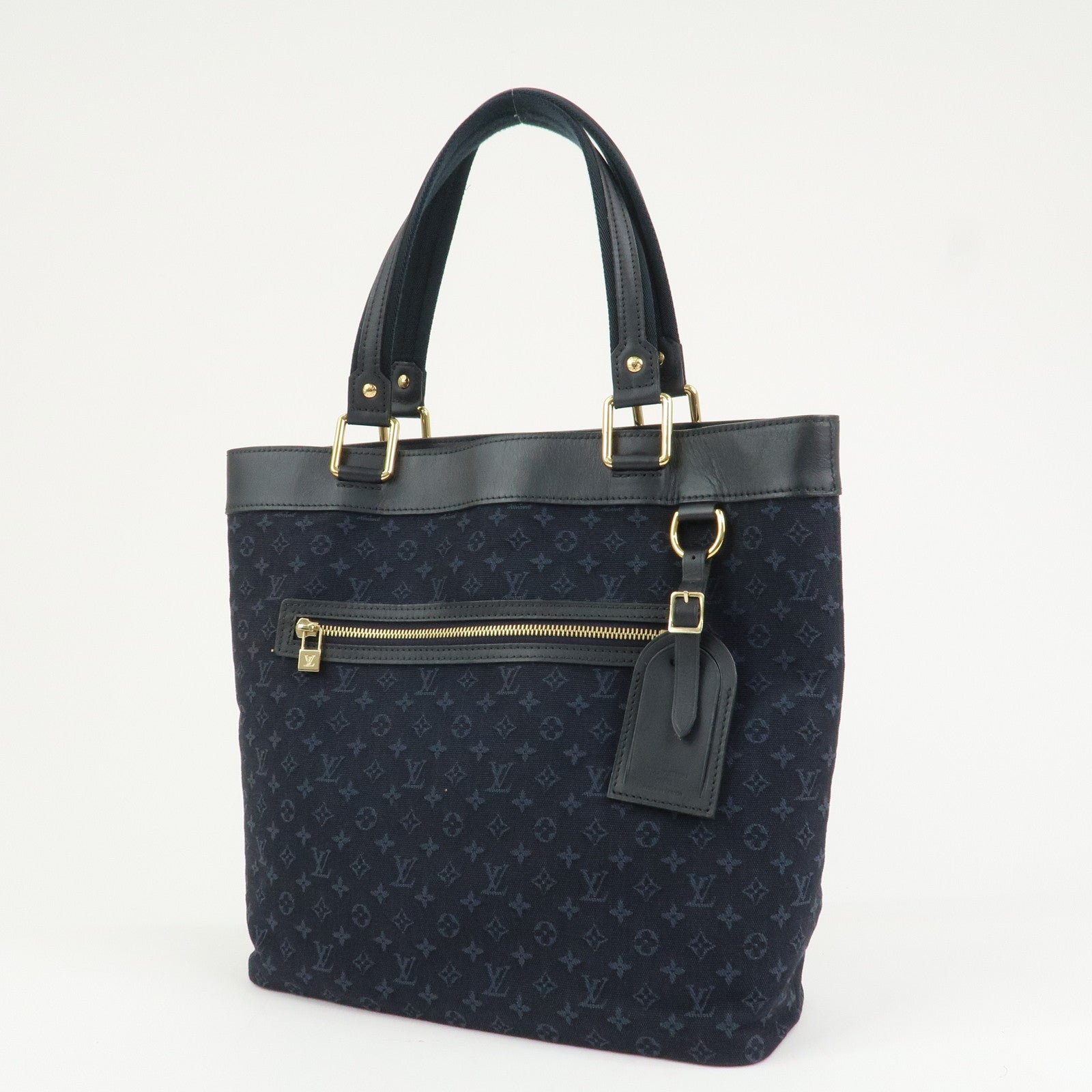Louis Vuitton Monogram Mini Canvas Lucille GM Tote Bag Blue M92679