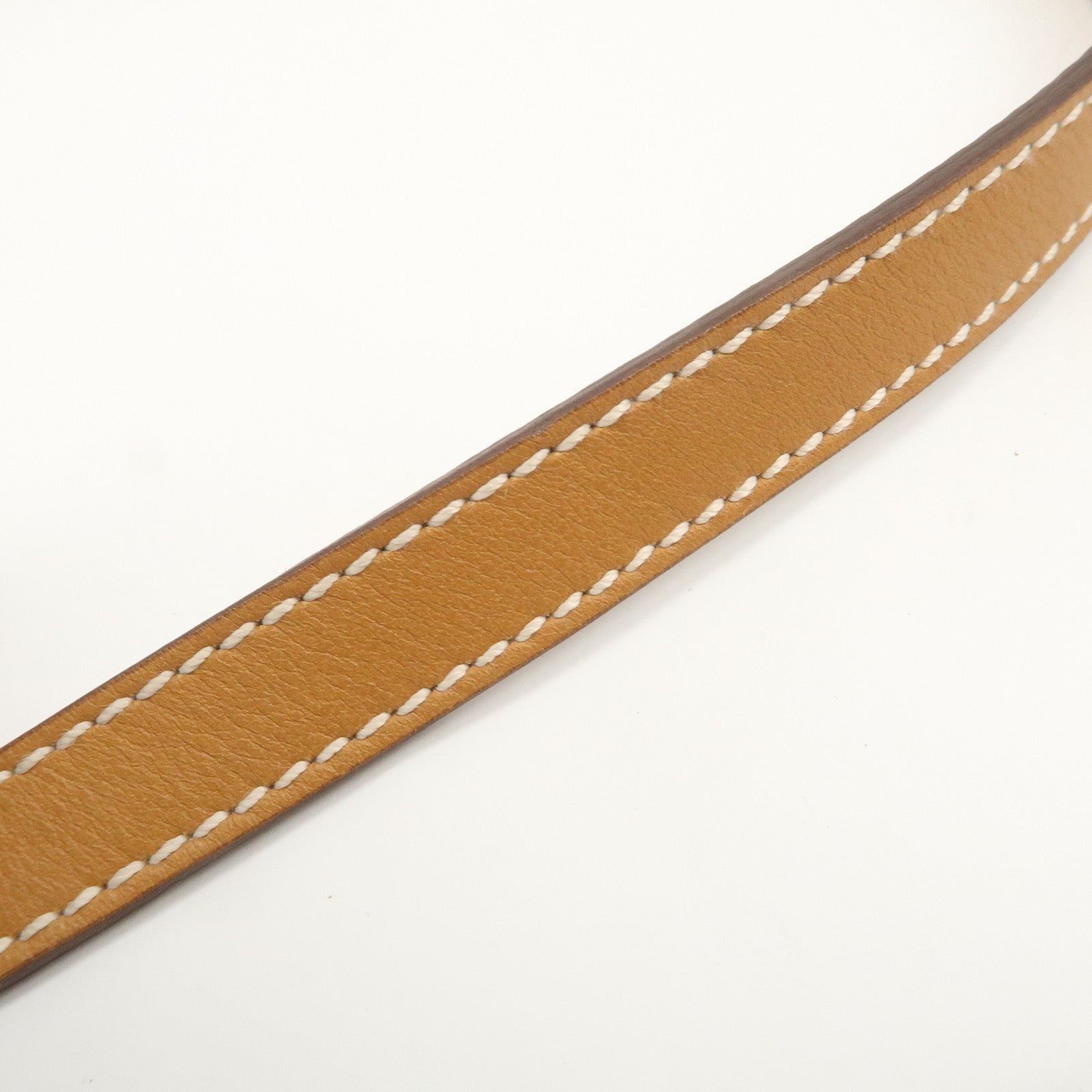 Ferragamo Gancini Leather Shoulder Bag Hand Bag Orange Beige