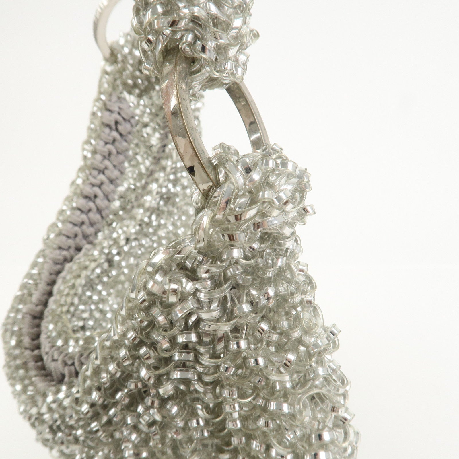 ANTEPRIMA PVC Hand Bag Shoulder Bag Clear Transparent Silver