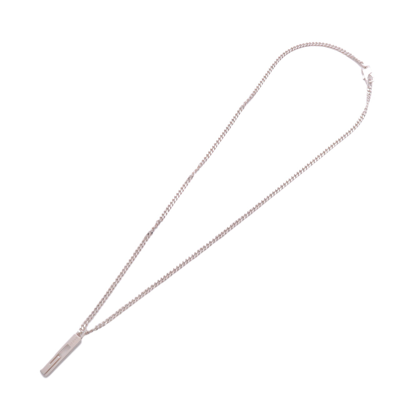 GUCCI Cut-Out G Necklace SV925 Silver 225055