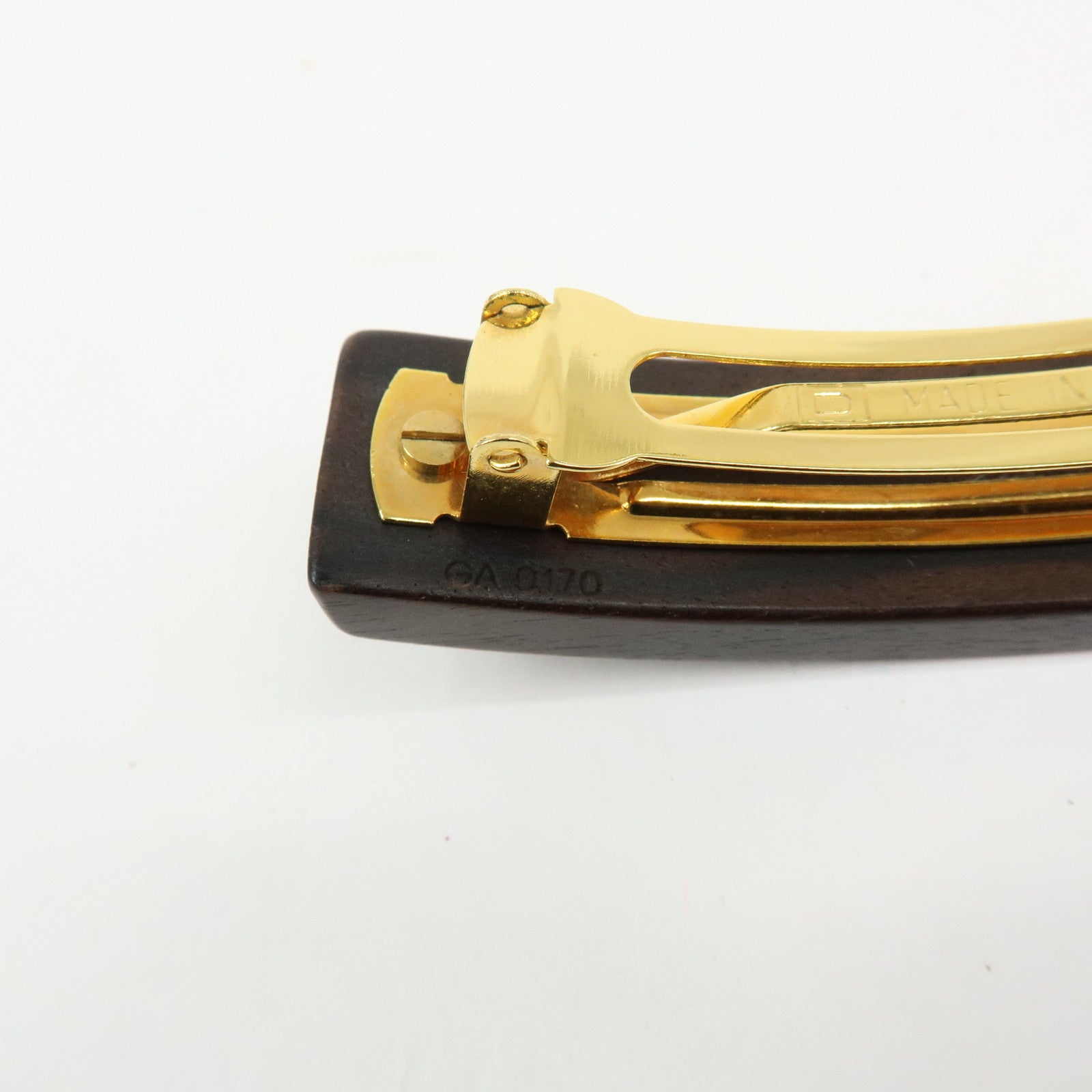 Louis Vuitton Sylvanie Barrette Wooden Hair Accessory Brown M65181