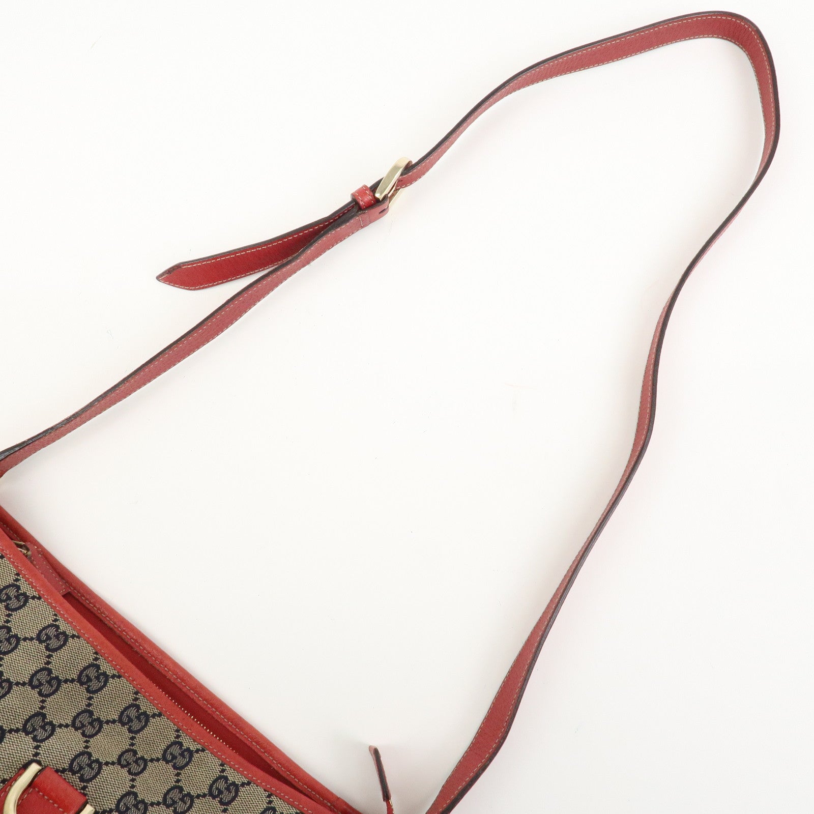 GUCCI Abbey GG Canvas Leather Shoulder Bag Crossbody Bag 131326