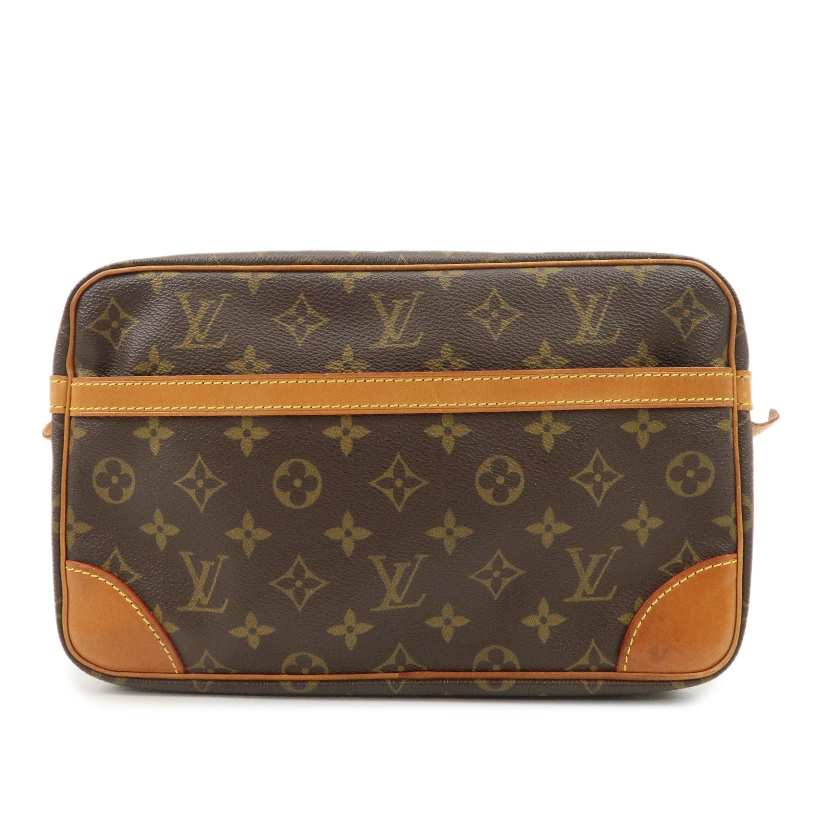 Louis Vuitton Monogram Compiegne 28 Pouch Clutch Bag Brown M51845 Used