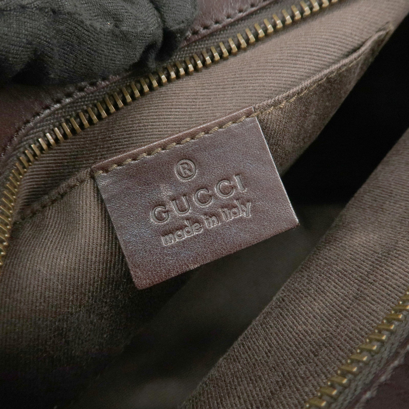 GUCCI GG Canvas Leather Mini Handbag Pouch Beige Brown 106644
