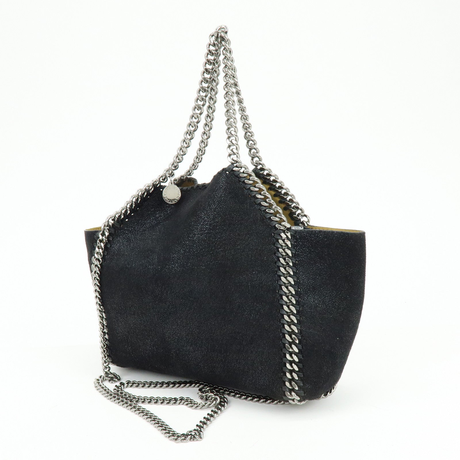 STELLA MCCARTNEY Falabella Polyester 2Way Bag Black Yellow