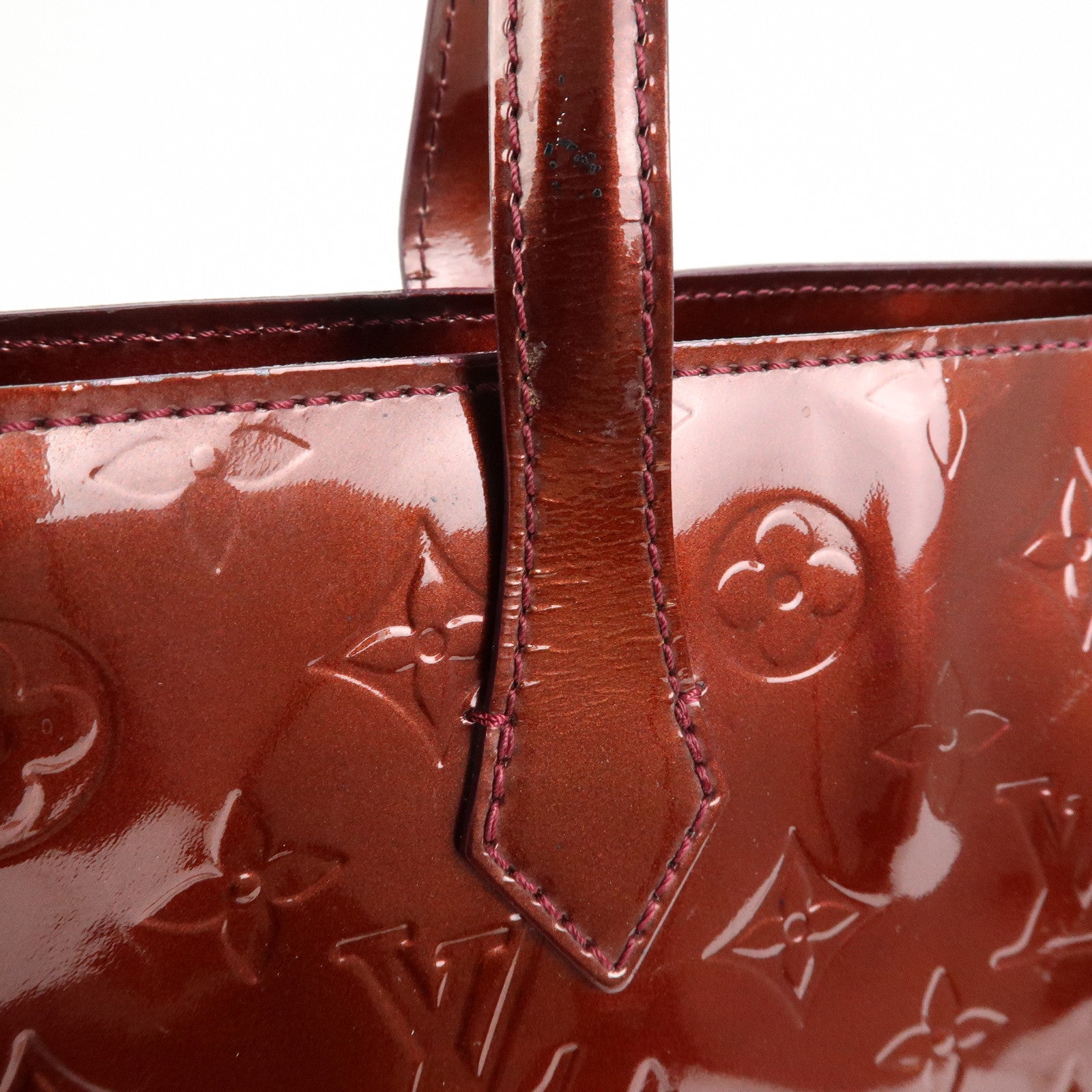 Louis Vuitton Monogram Vernis Leather Wilshire MM Tote Bag M91646