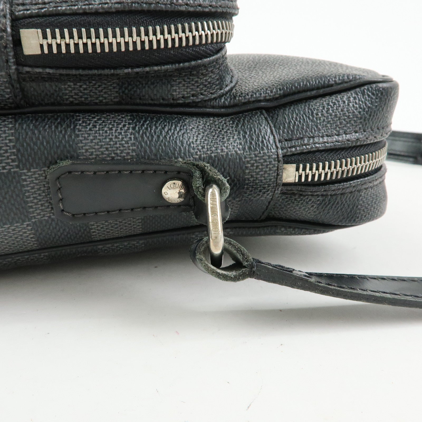 Louis Vuitton Damier Graphite Rem Shoulder Bag Black N41446