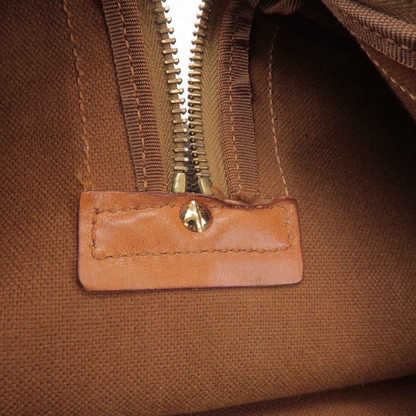 CELINE Macadam PVC Leather 2Way Boston Bag Hand Shoulder Bag Brown
