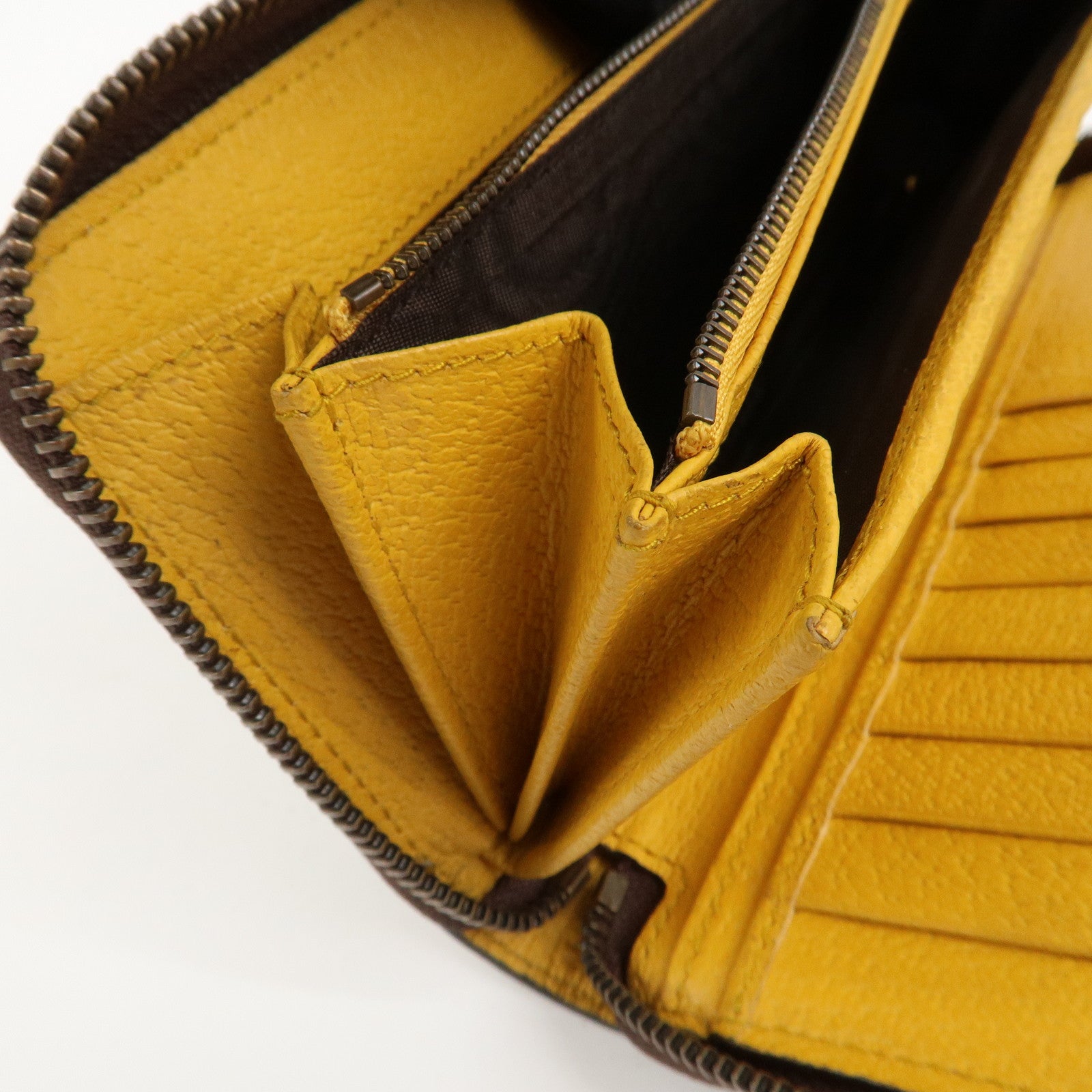 GUCCI Neo Vintage GG Supreme Round Zippy Long Wallet Beige 473953