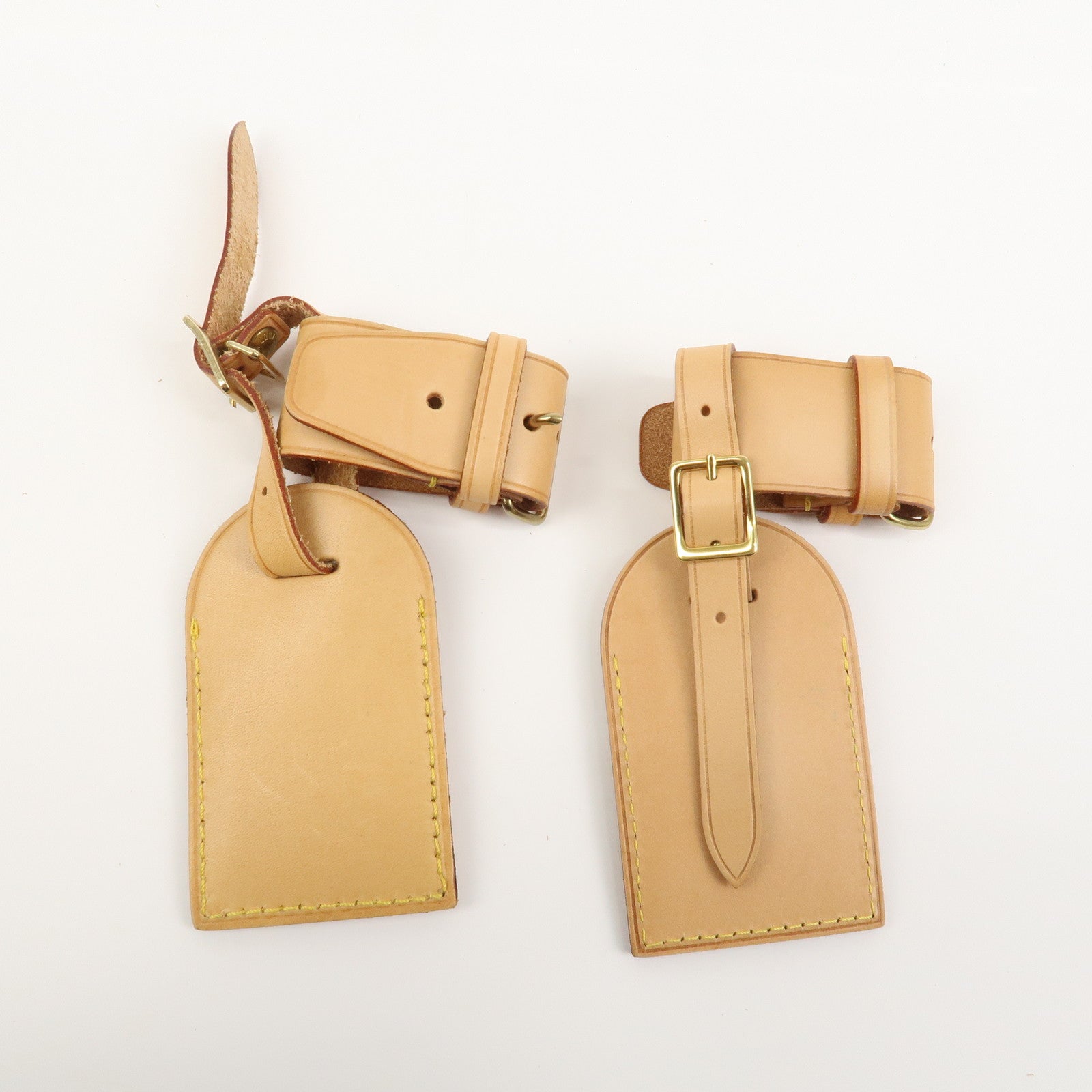 Louis Vuitton Set of 10 Leather Name Tag & Poignet Natural