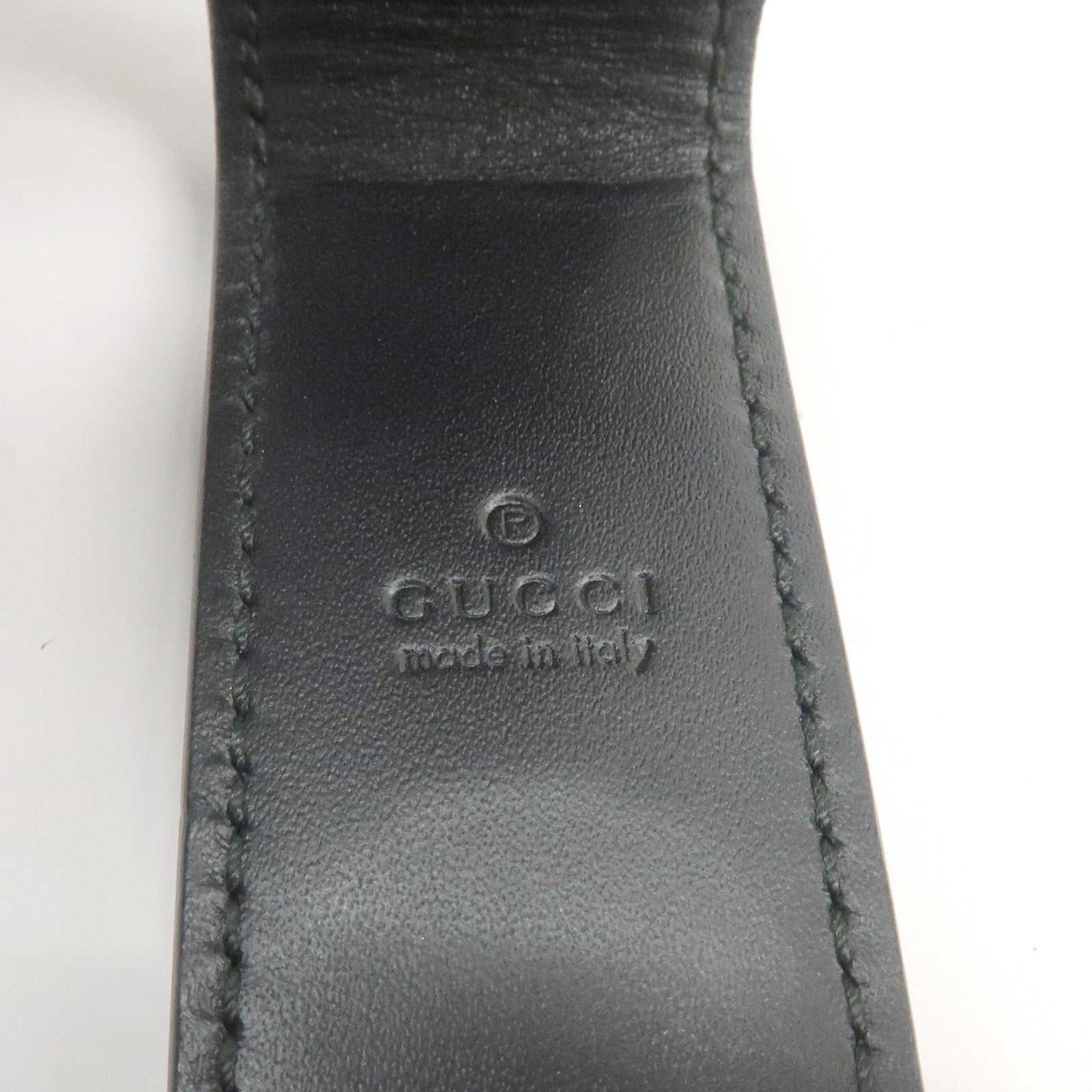 GUCCI Guccissima Leather Money Clip Bills Clip Black