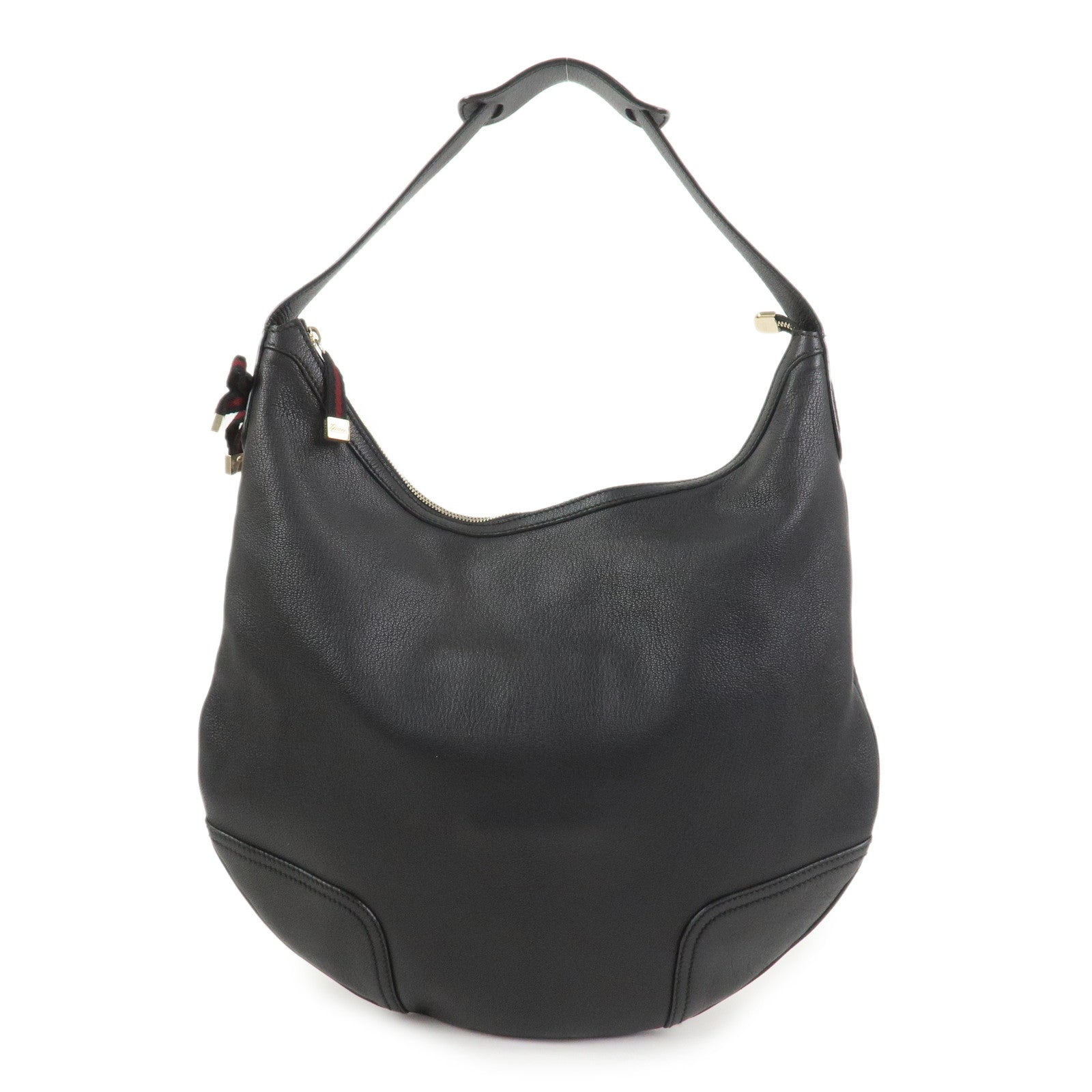 GUCCI Princy Sherry Leather Shoulder Bag Hand Bag Black 162882