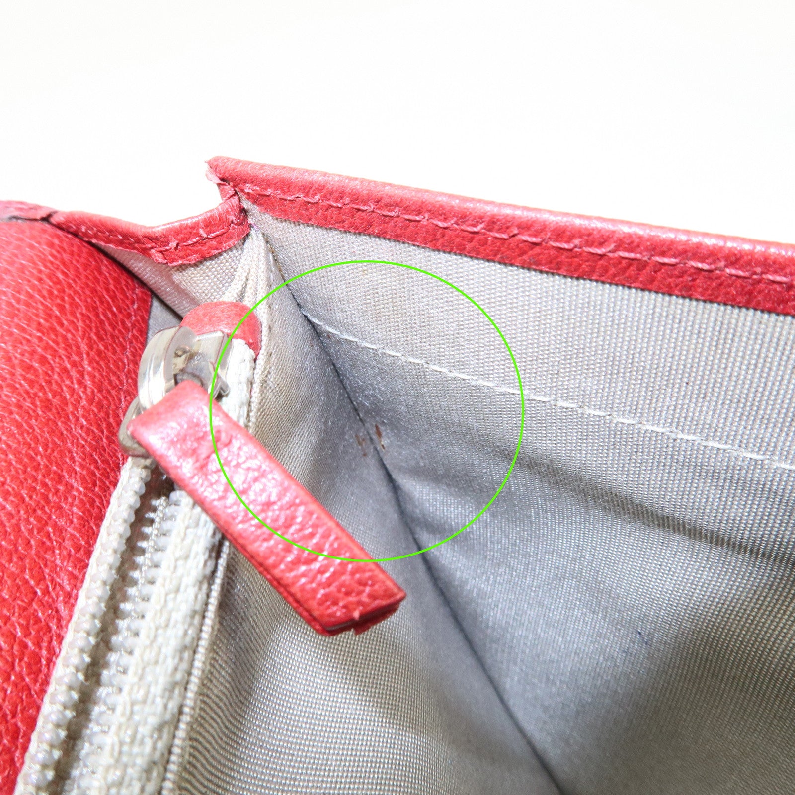 CHANEL COCO Mark Camellia Logo Leather Flap Long Wallet Red
