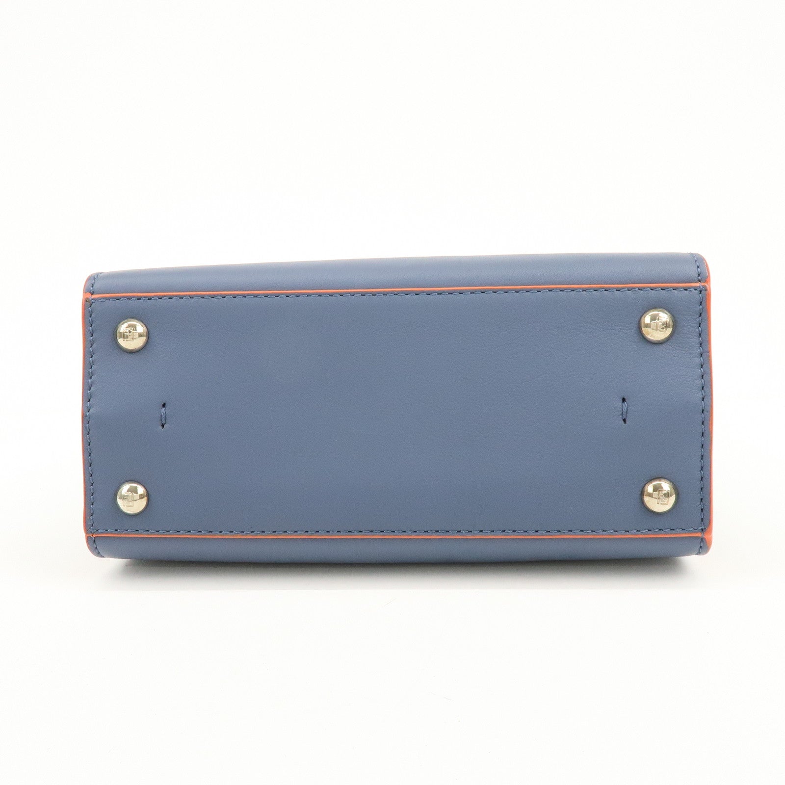 FENDI 3Jours Leather 2Way Bag Hand Bag Shoulder Bag Blue 8BH333