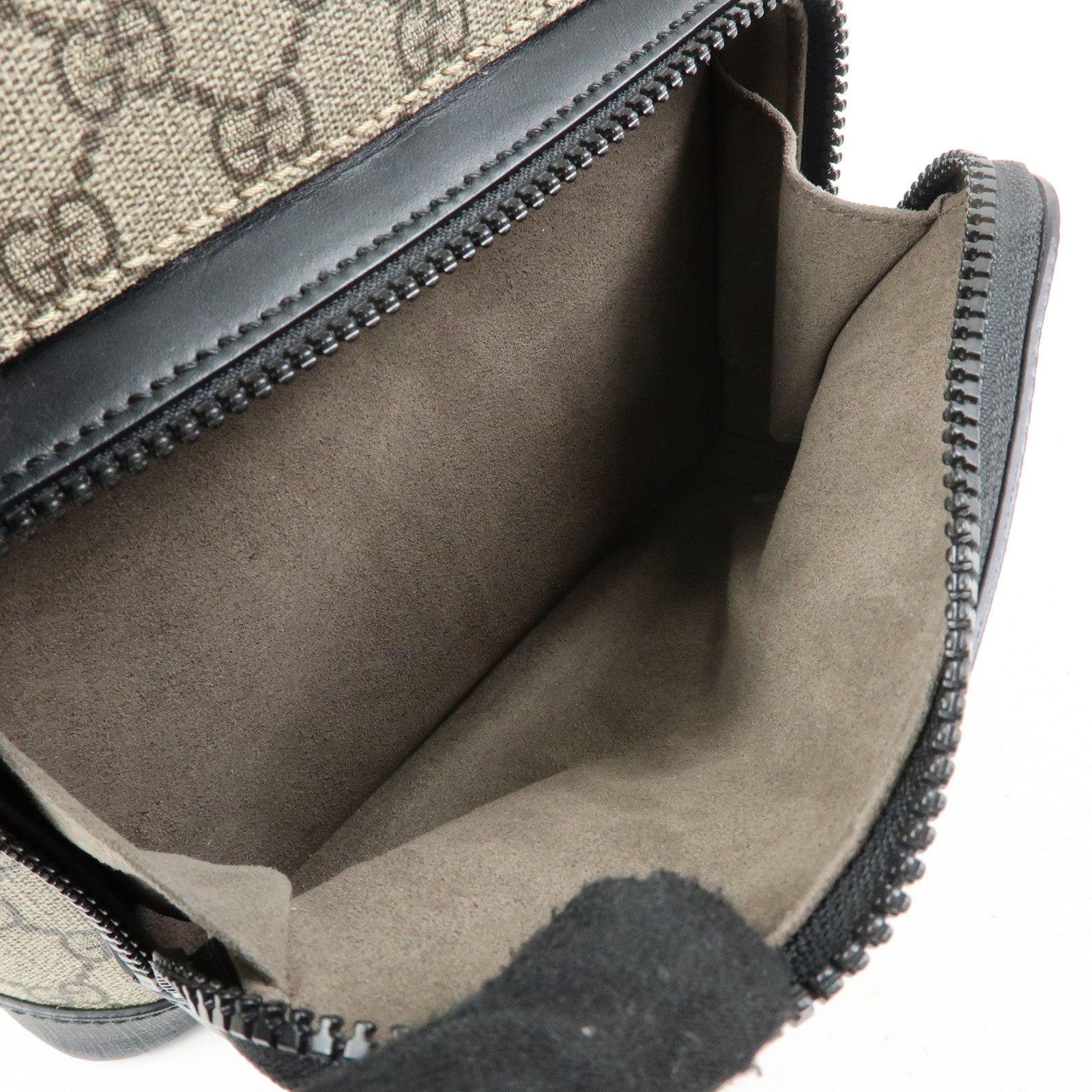 GUCCI GG Supreme Leather Backpack Rucksack Beige Black 429020