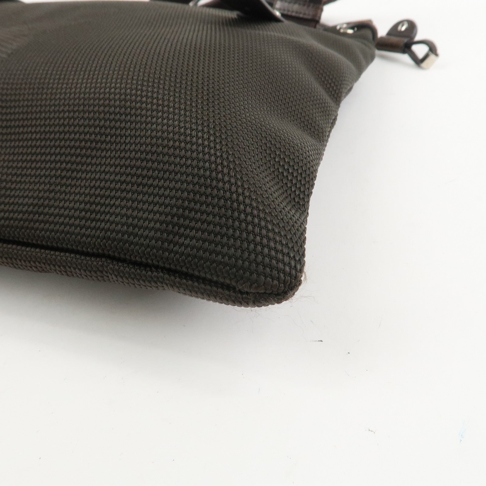 SAINT LAURENT PARIS Kahala Nylon Leather Tote Bag Brown 123435