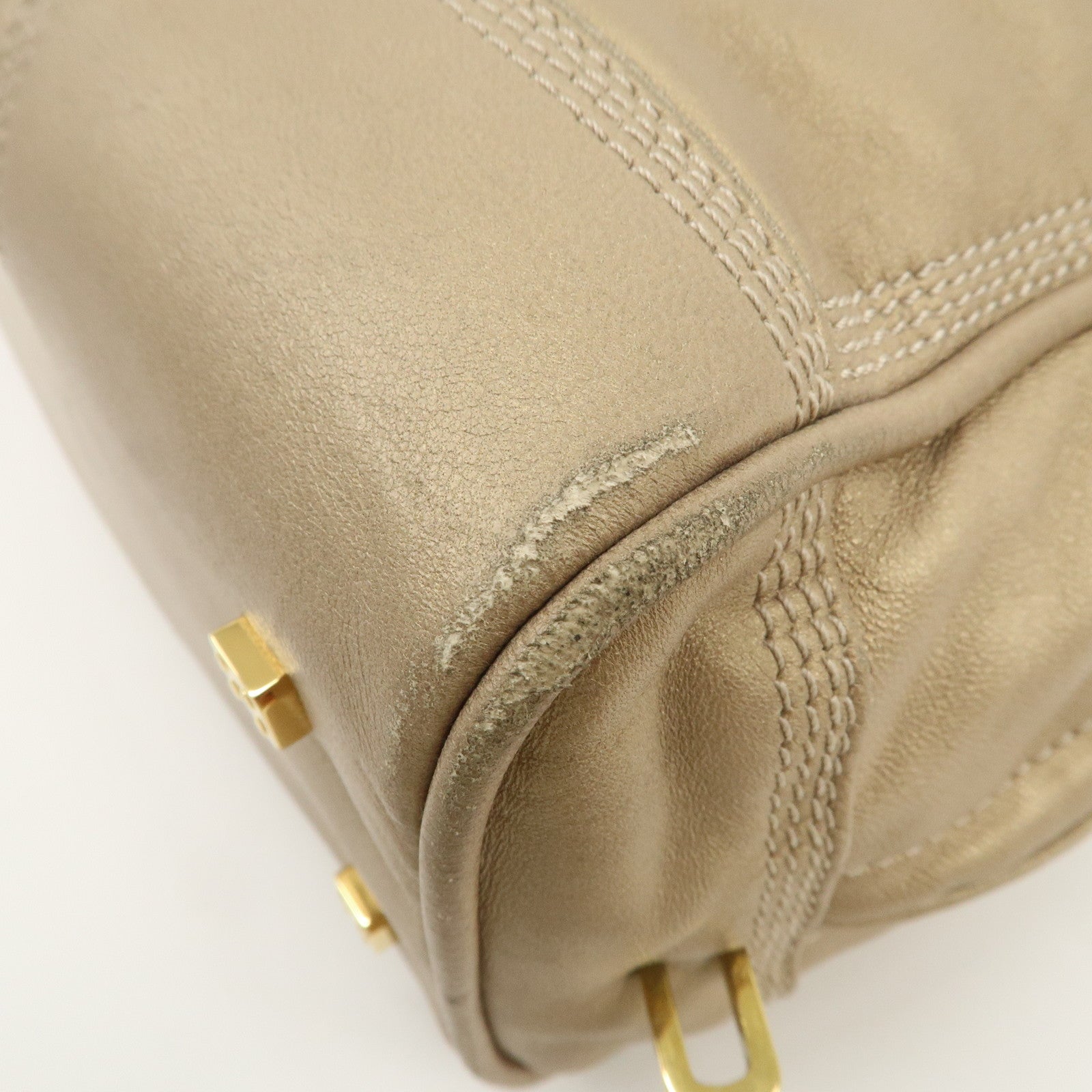 LOEWE Anagram Amazona 28 Nappa Leather Hand Bag Gold