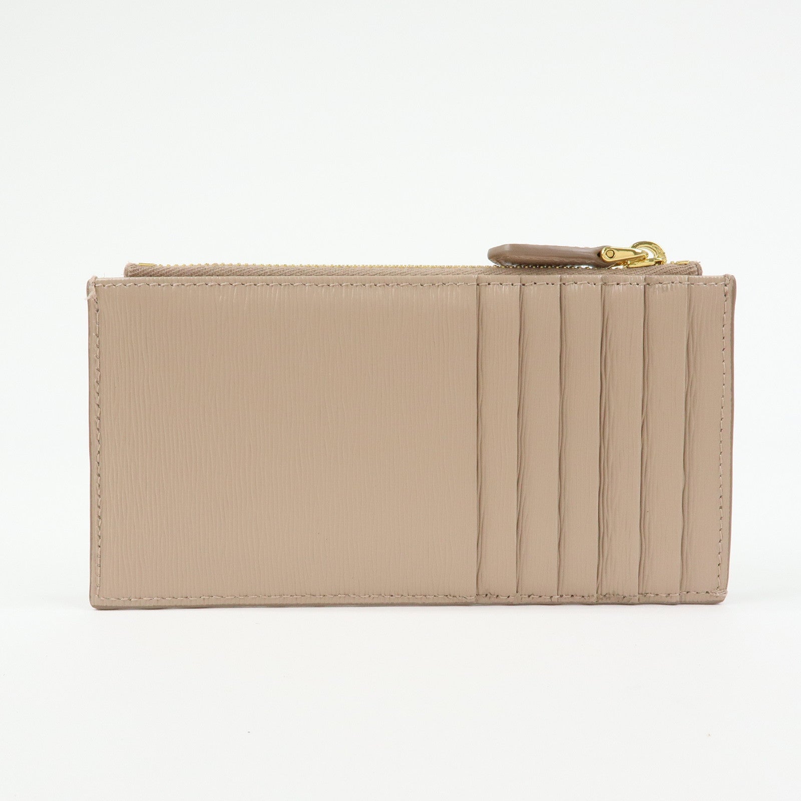 PRADA Leather Fragment Case Card Case Card Holder Pink 57884