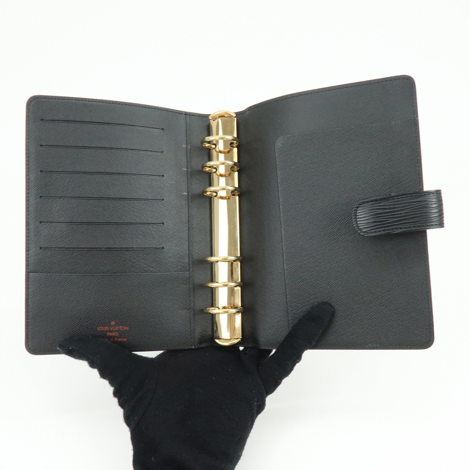 Louis Vuitton Epi Agenda MM Planner Cover Noir Black R20202