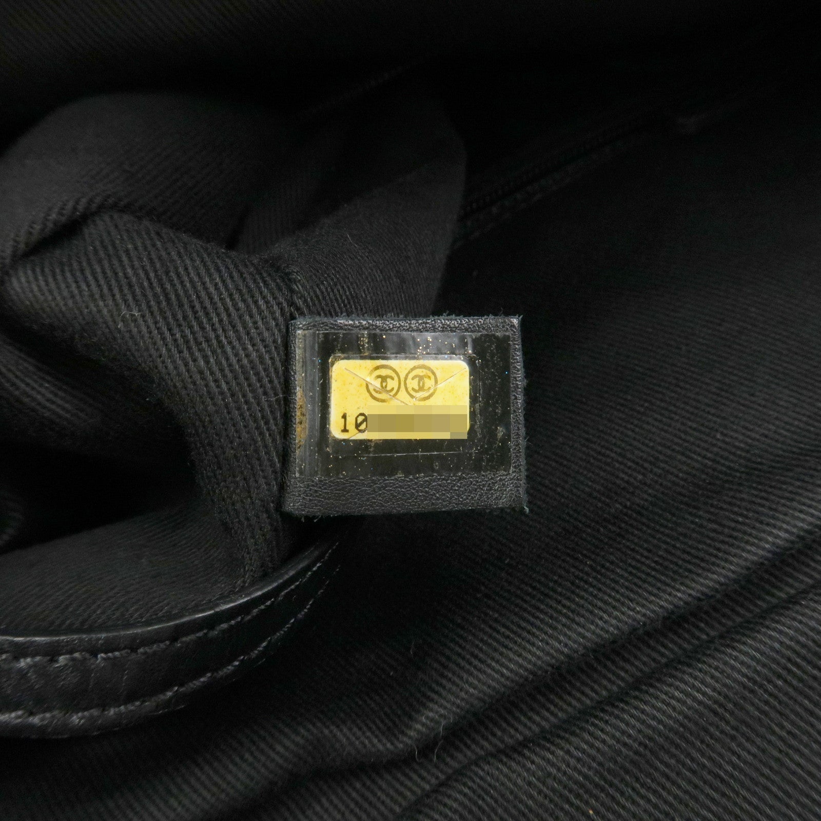 CHANEL Paris New York COCO Mark Nylon Leather Tote Bag Black A33100