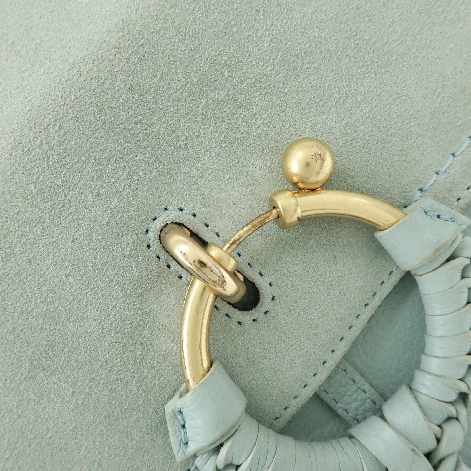 Chloe See By Chloe Leather 2Way Bag Shoulder Bag Light Blue