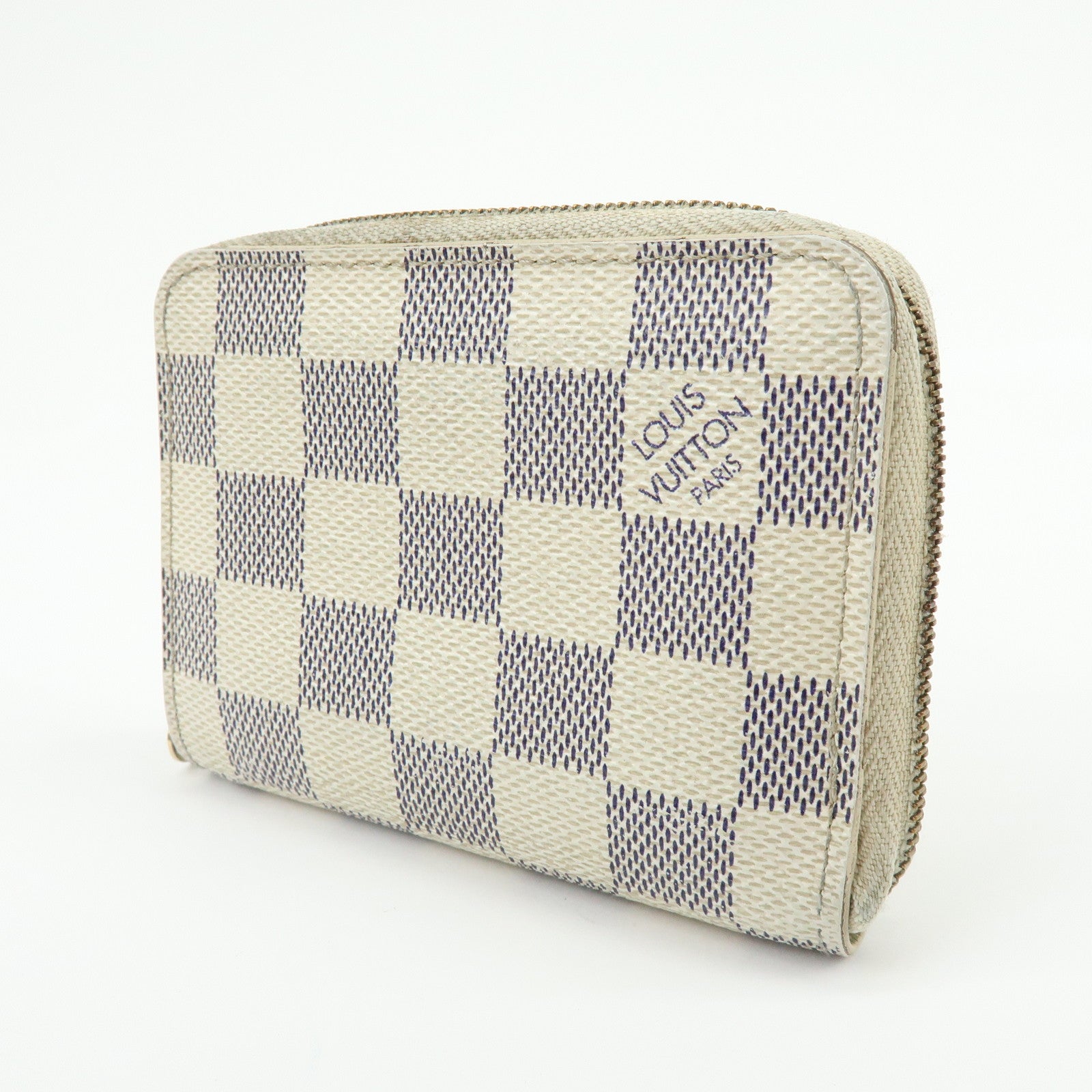 Louis Vuitton Damier Azur Zippy Coin Purse Coin Case Ivory N63069