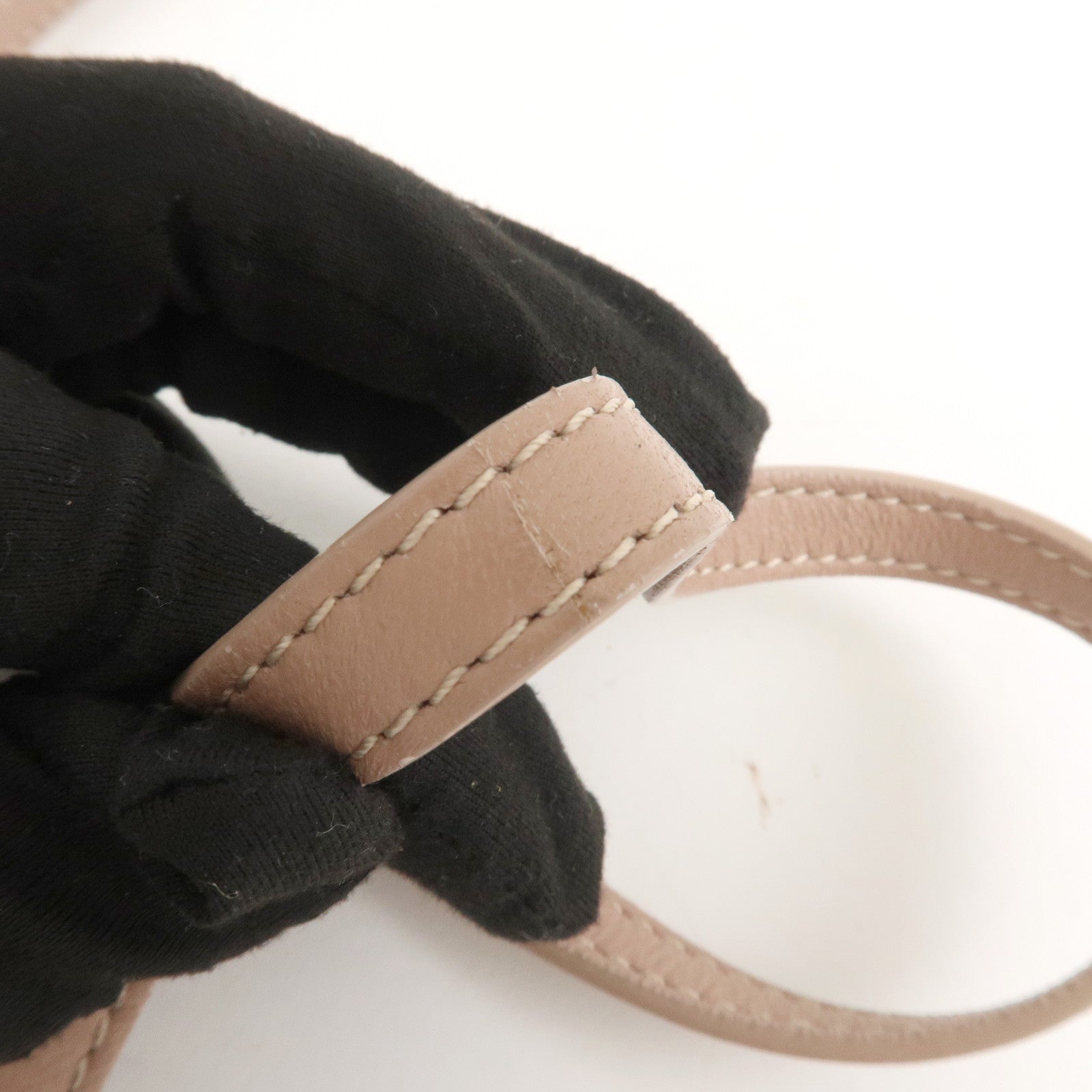 JIMMY CHOO Leather HELIA BOWLING S 2Way Hand Bag Pink Beige