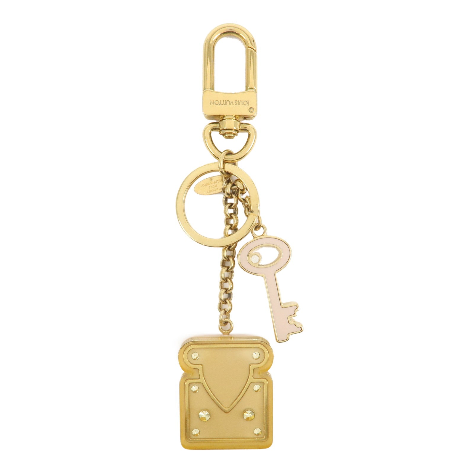 Louis Vuitton Bijou Sac S Lock Key Metal Key Chain Bag Charm M66978
